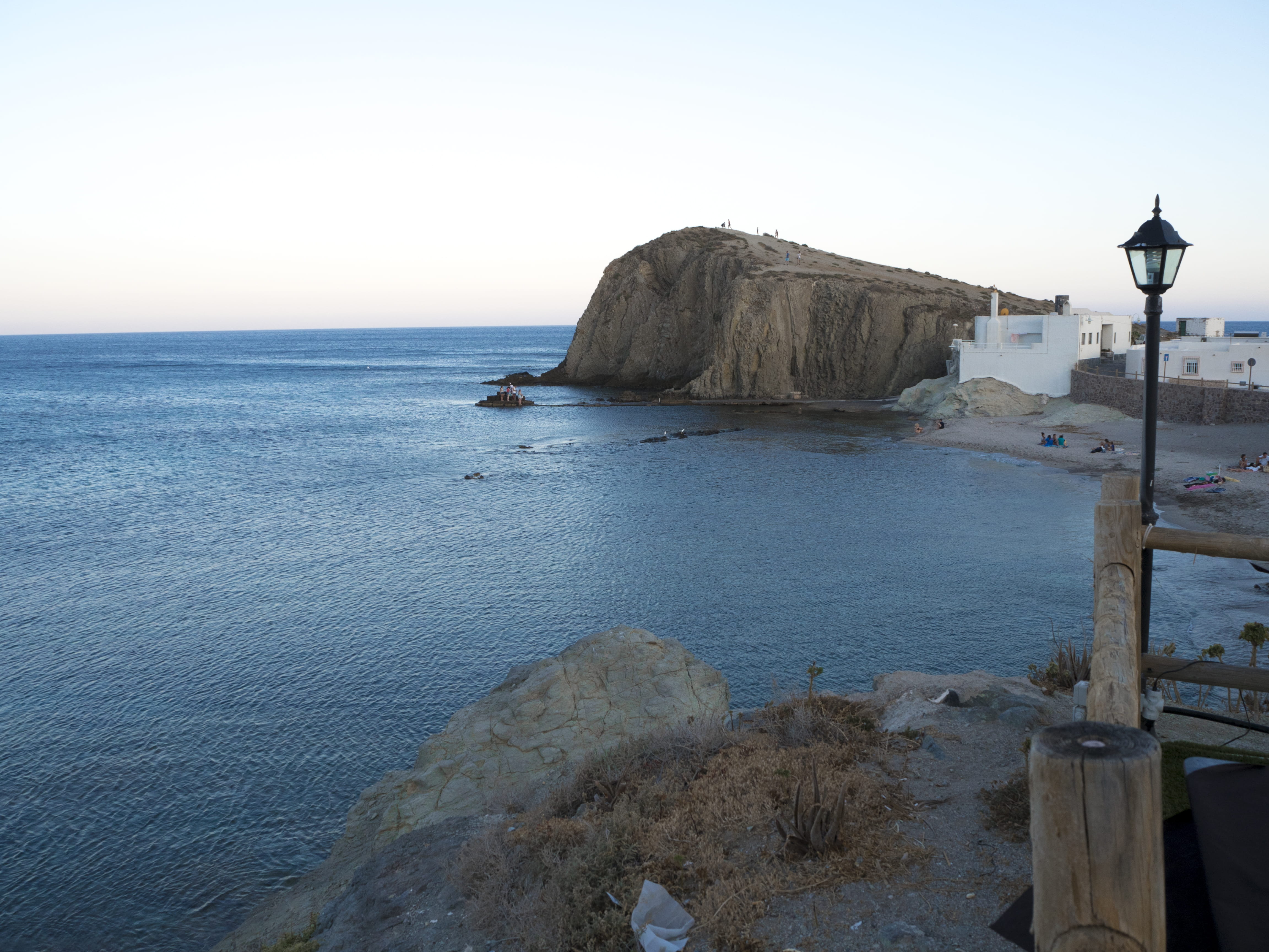 no people, rock - object, nature, day, tranquil scene, rock, horizon, clear sky, la isleta del moro, horizon over water, mar, scenics - nature, solid, isletaelmoro, HD Wallpaper