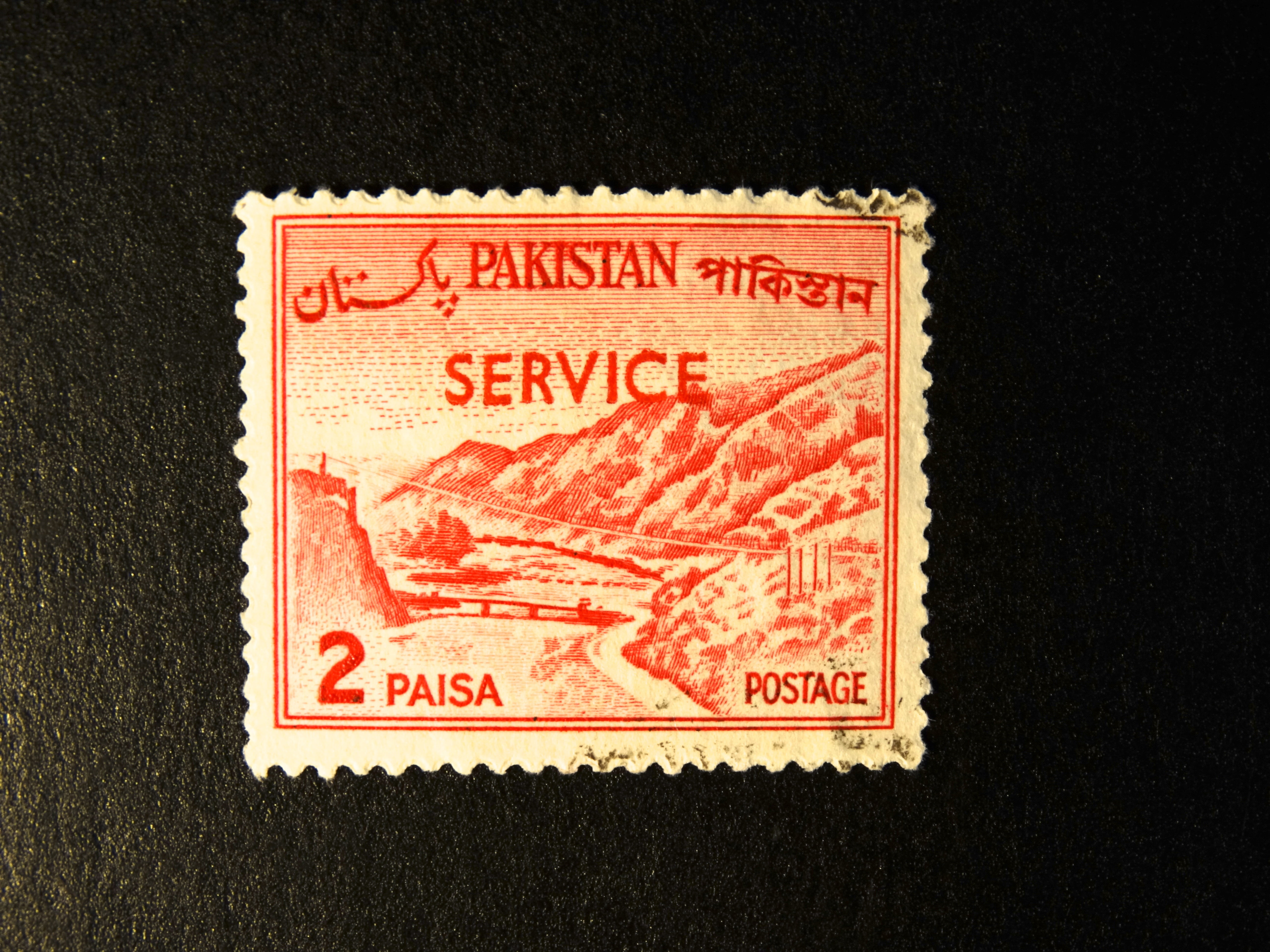 close-up, red, ptt, cut out, pakistan, message, western script, no people, stamp, letter, post, factory brand, black color, black background, communication, HD Wallpaper