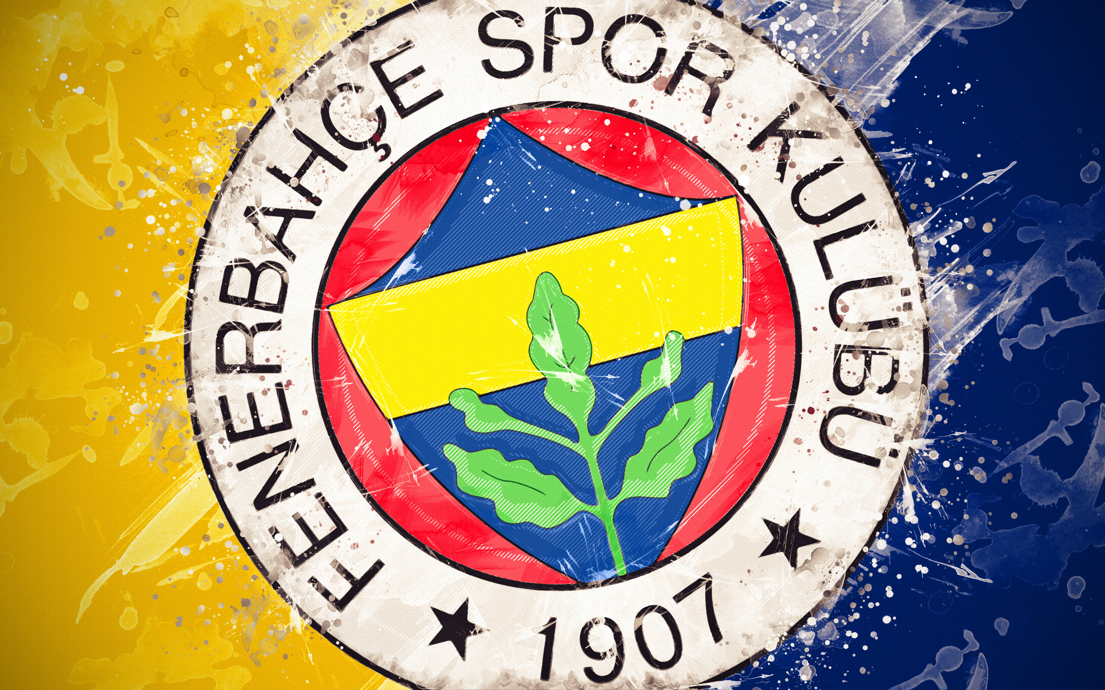 4K, Soccer, Emblem, Logo, Fenerbahçe S.K., HD Wallpaper
