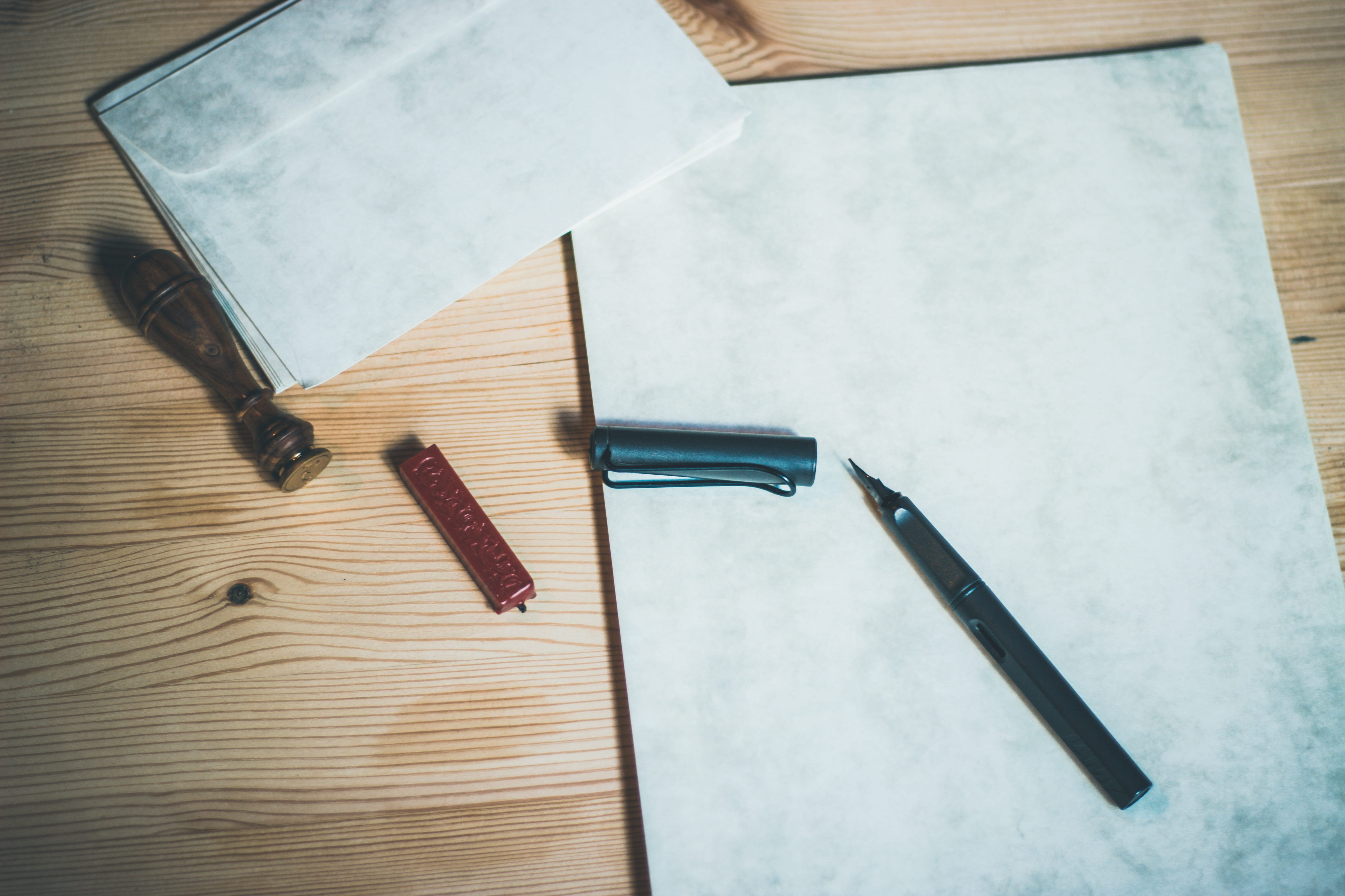close-up, indoors, wood, wood - material, word, mail box, no people, contact, ink, still life, sealing wax, 5K, paper, preparation, man made, penpal, vintage, HD Wallpaper