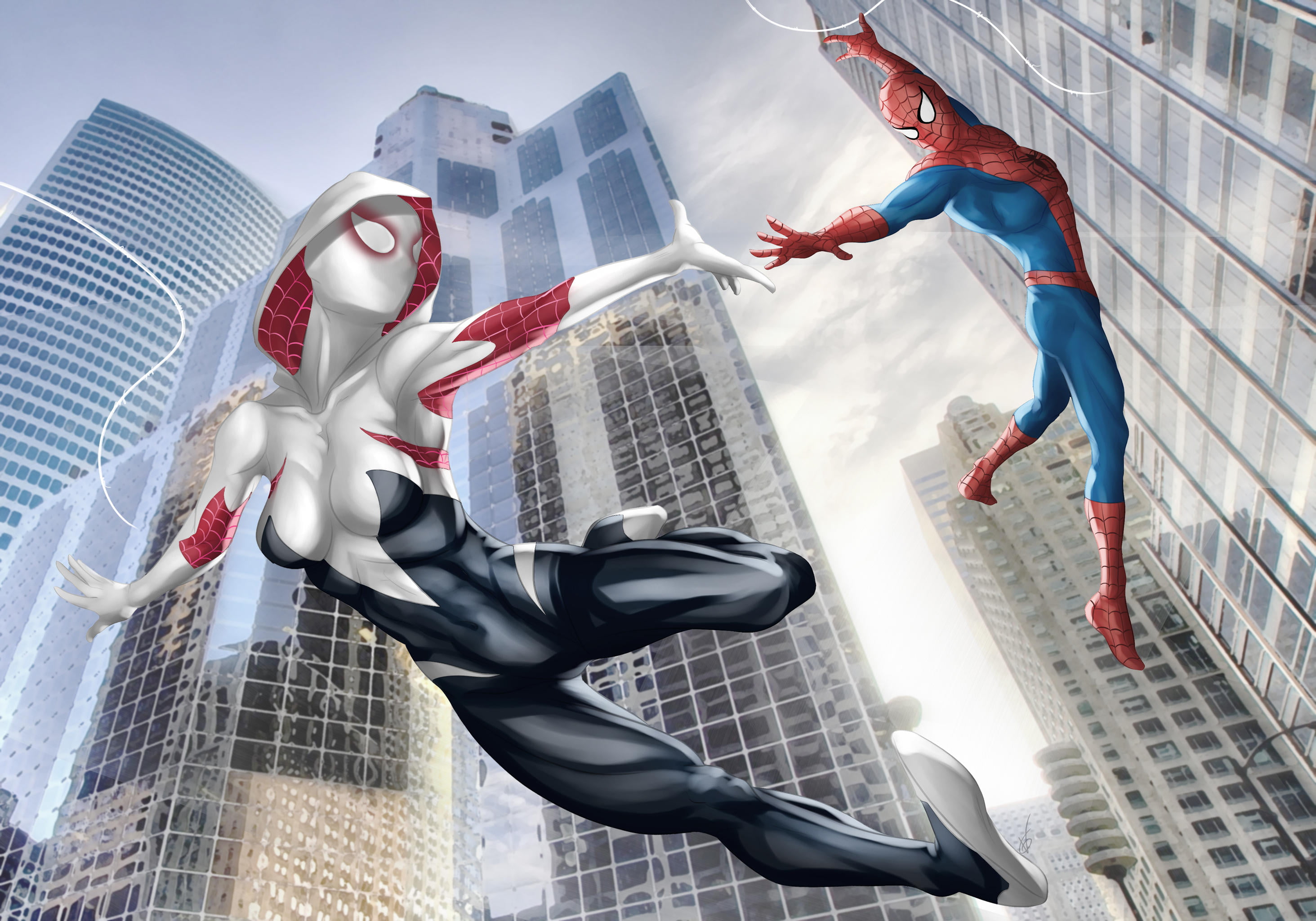 Spider-Man, 2K, Spider-Man: Into The Spider-Verse, Movie, Spider-Gwen, HD Wallpaper