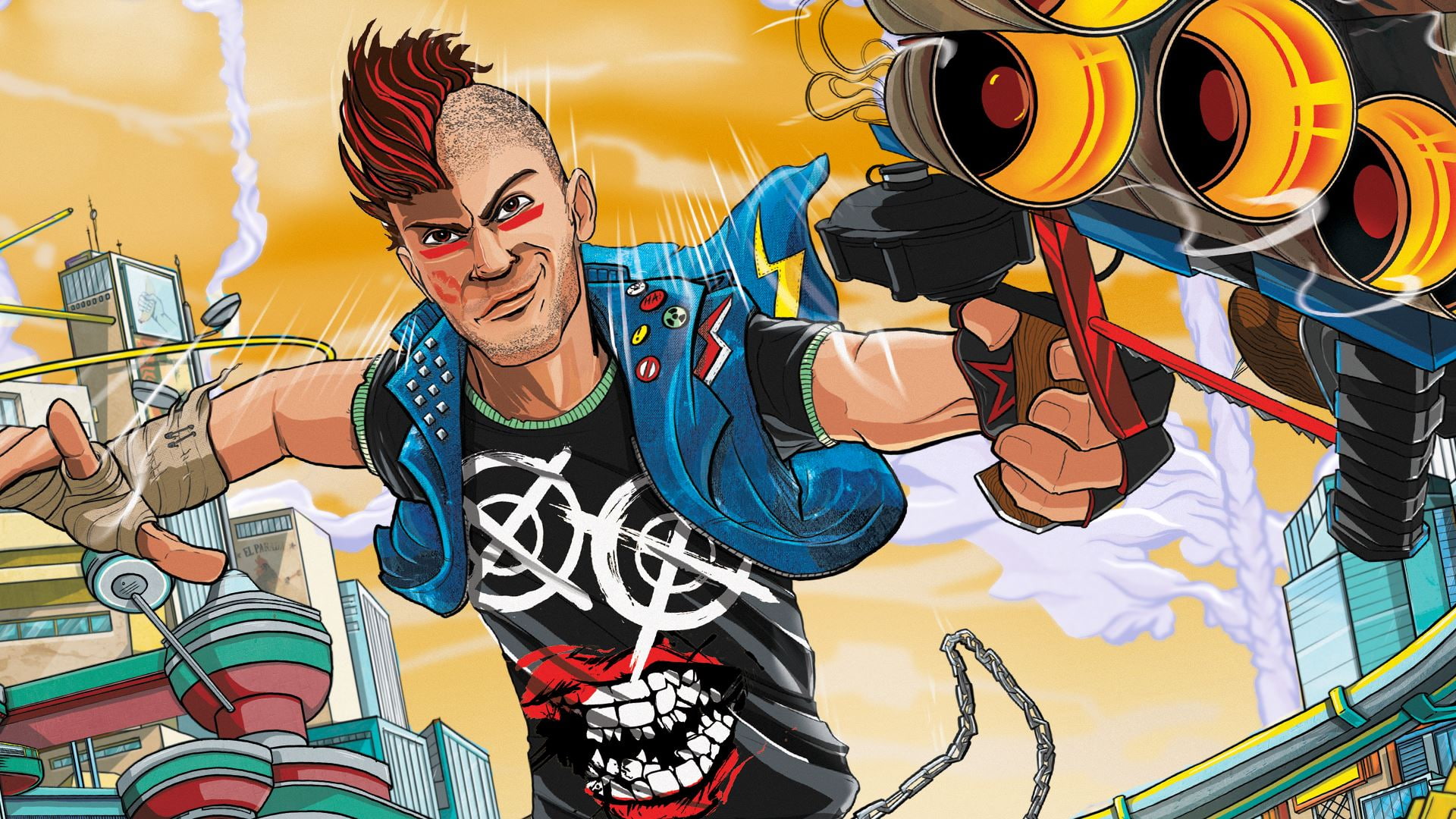 sunset, overdrive, games, insomniac, parkour, 1080P, HD Wallpaper