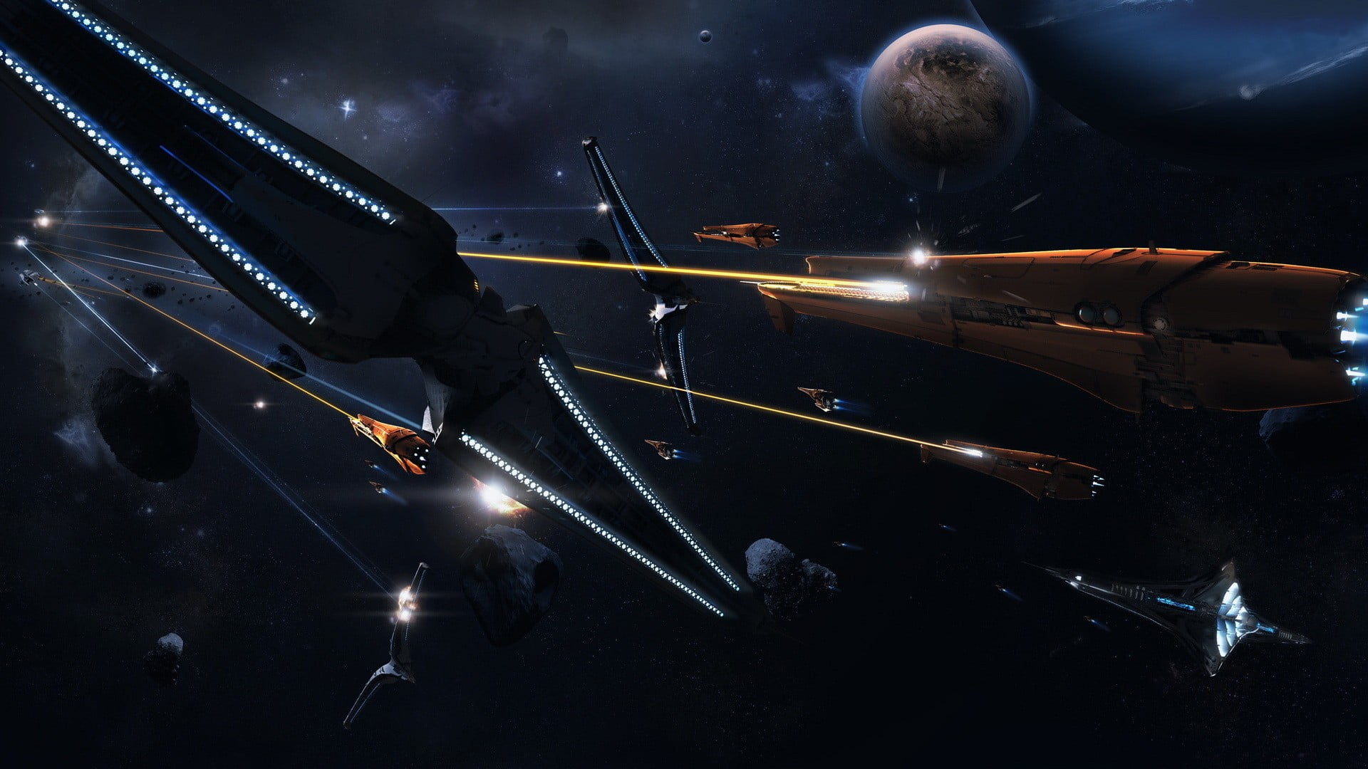 1080P, dark, blurred motion, motion, long exposure, transportation, planet, space, illuminated, indoors, star, night, industry, smoke - physical structure, HD Wallpaper