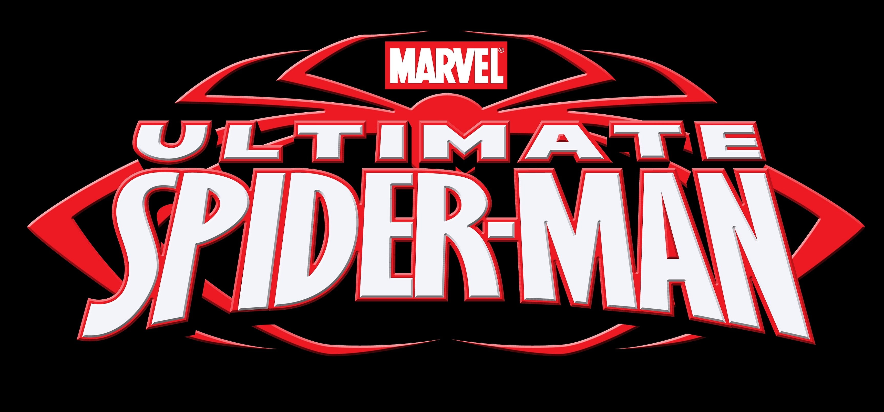 dark, black background, glowing, single word, information sign, text, no people, lighting equipment, marketing, capital letter, red, western script, ultimate spider man, HD Wallpaper