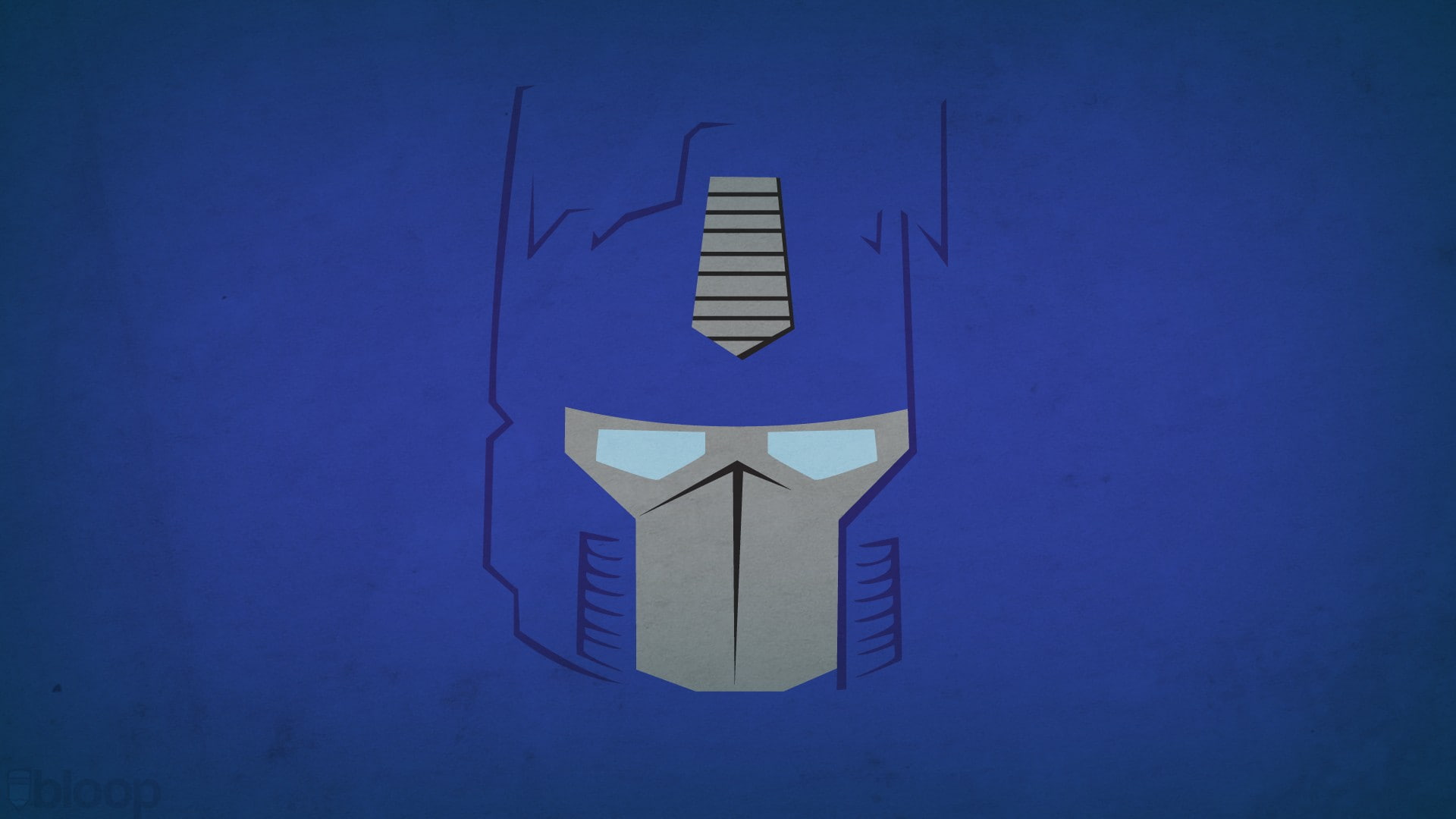 Optimus Prime, blue background, Transformers, 1080P, Blo0p, simple background, minimalism, hero, HD Wallpaper