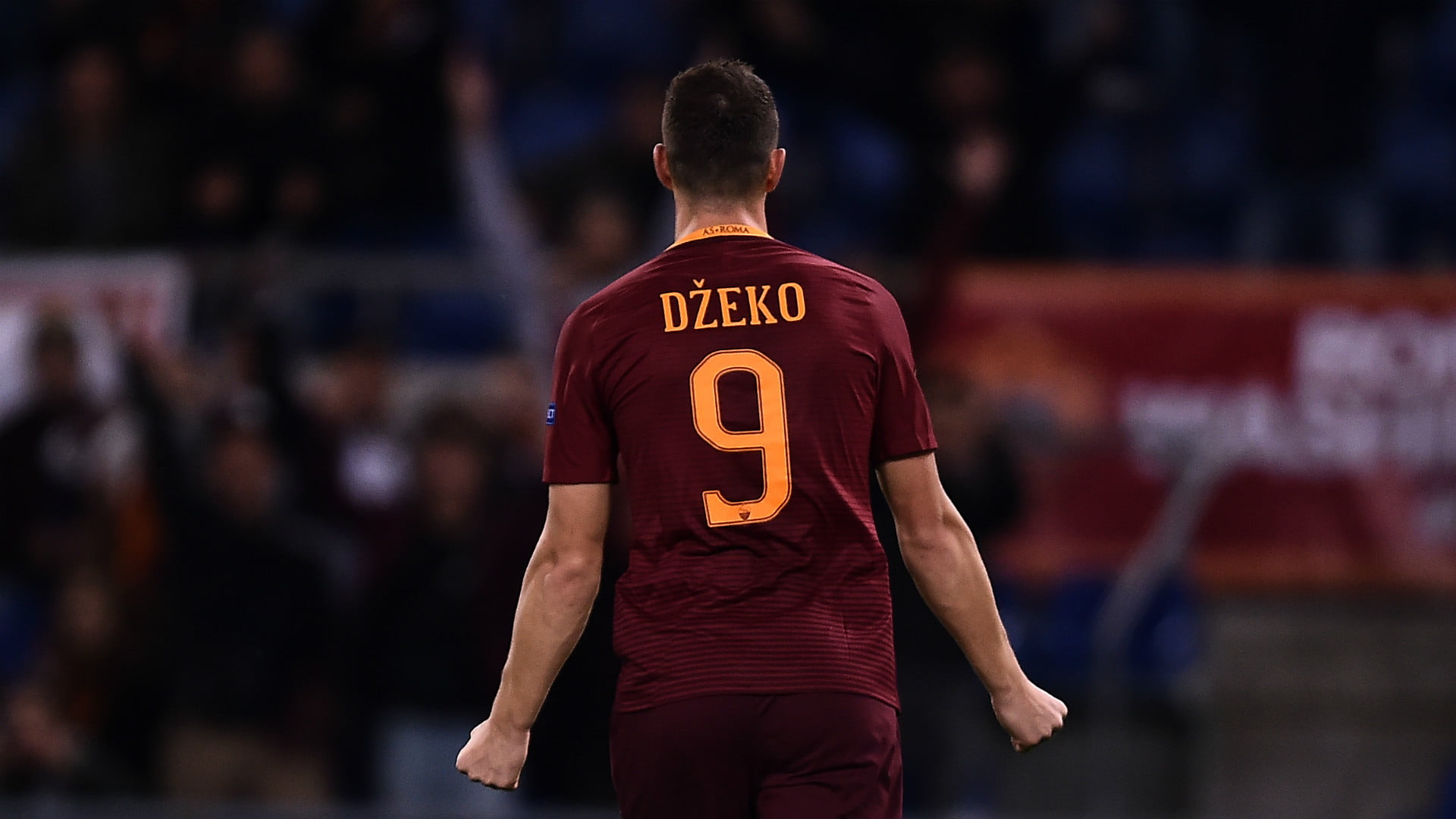 Goal, Football, Rome, Dzeko, Edin Džeko, Football Player, AS Roma, 1080P, sport, ASR, red, HD Wallpaper