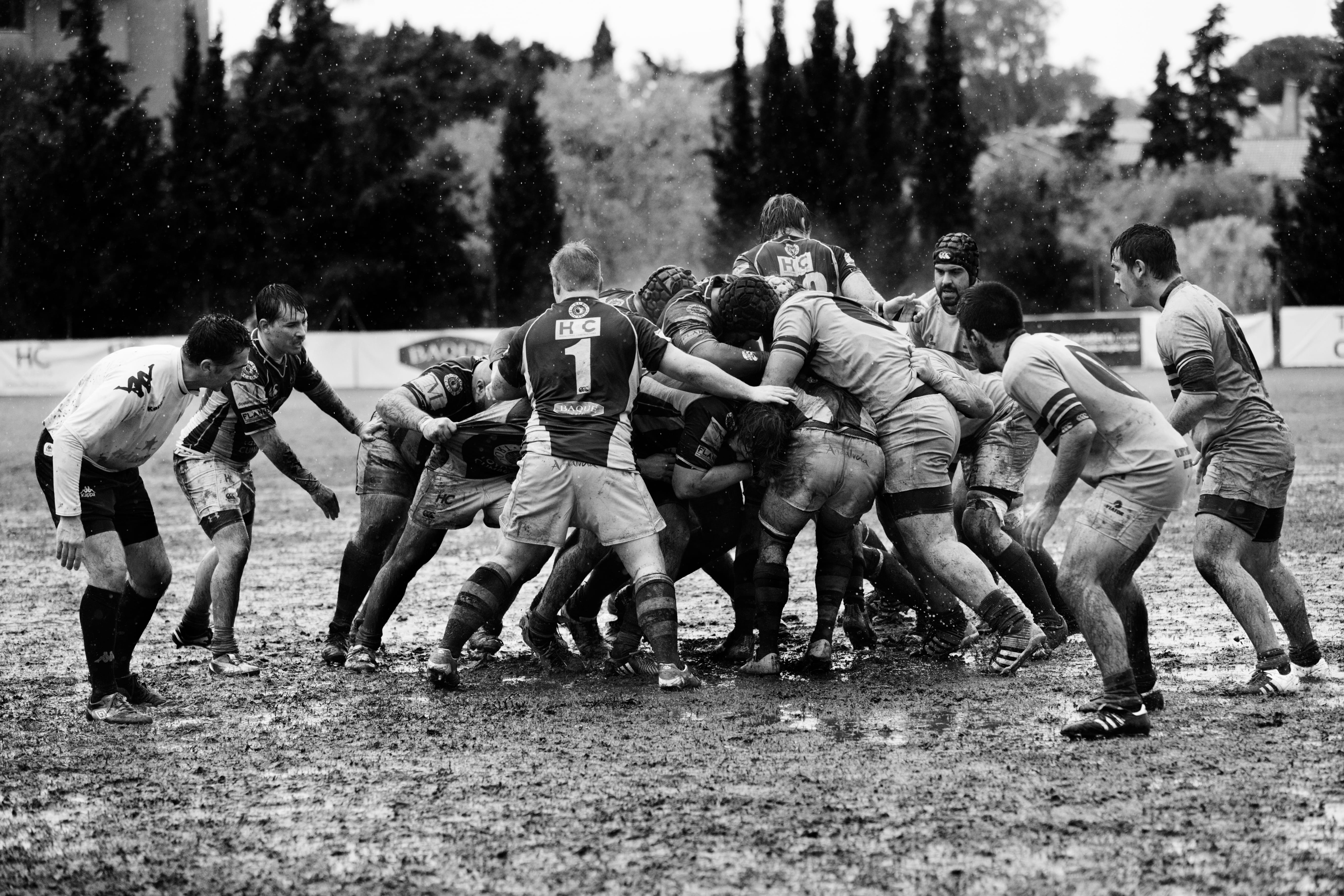 child, aggression, black And White, open, full length, exercise, men, photography, sports team, strength, real people, clothing, compettition, playing, HD Wallpaper