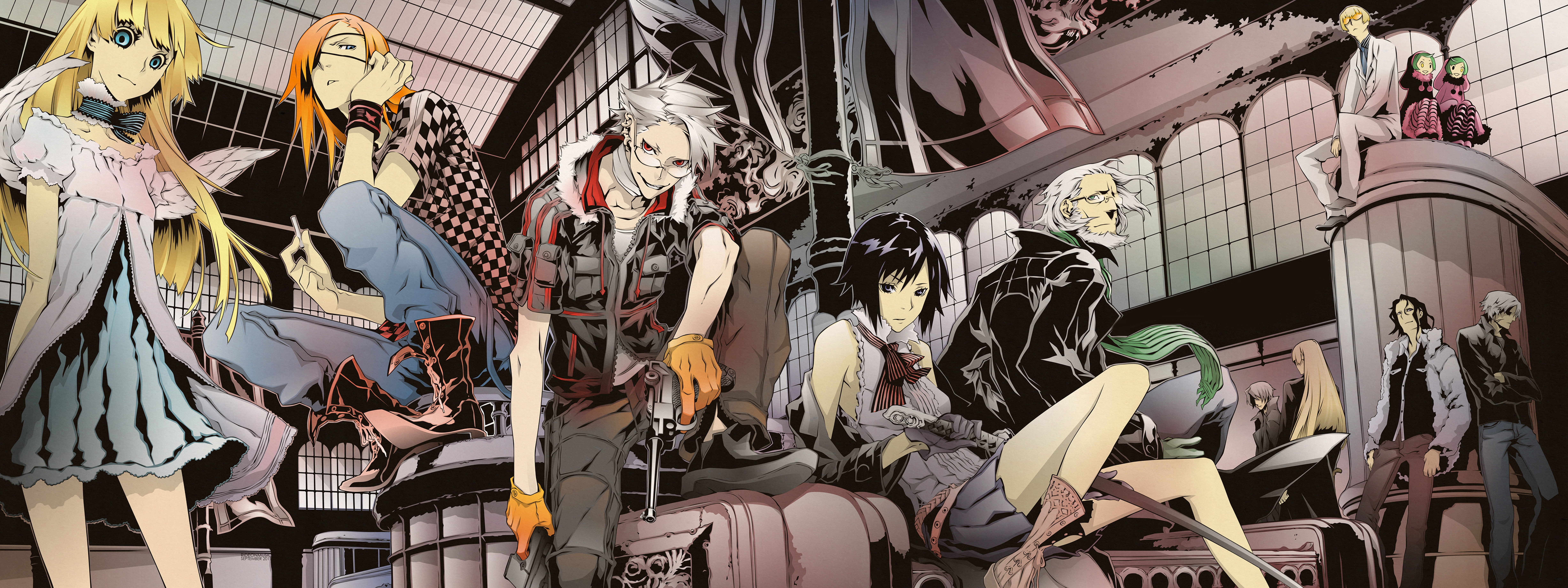 mihae, art, 8K, animals, Dogs: Bullets and Carnage, swords, fuyumine, naoto, carnage, mihai, anime, hd, heine, dogs, Guns, nails, badou, rammsteiner, bullets, HD Wallpaper