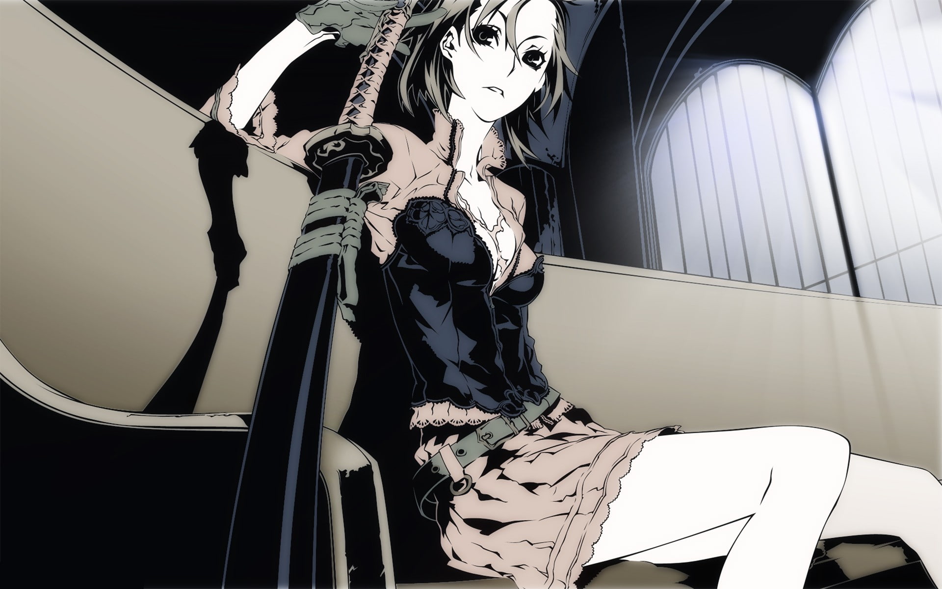 anime girls, amp, naoto, fuyumine, dogs, carnage, anime, dogs: bullets and carnage, girls, 1080P, fuyumine naoto, bullets, HD Wallpaper
