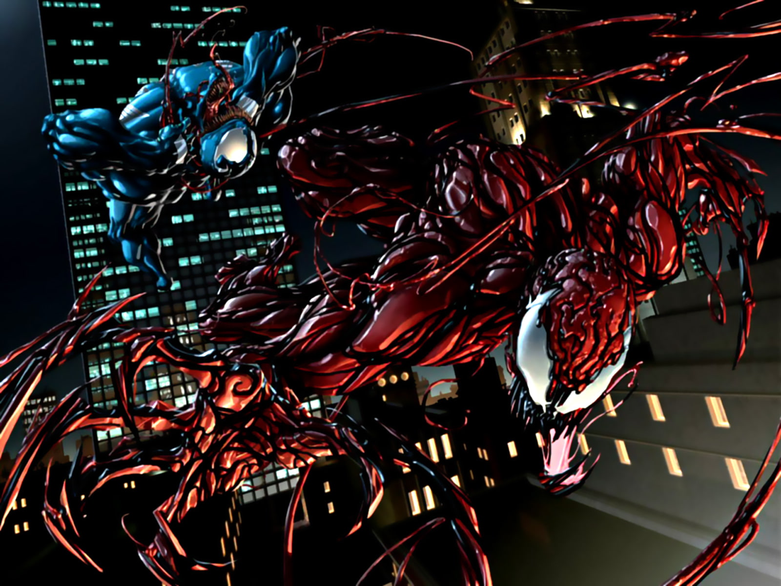 red, 720P, comics, monster, carnage, hd, character, HD Wallpaper