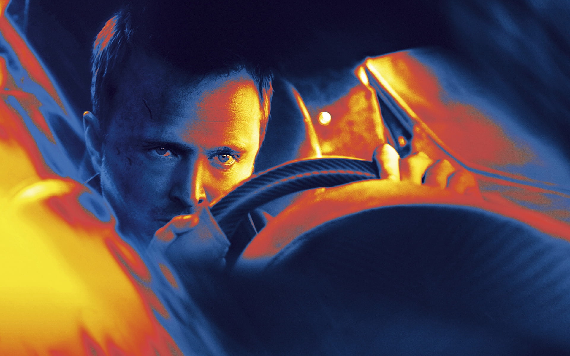 close-up, color Image, males, one Person, need for speed, night, looking at camera, front view, man, illuminated, 2014, human body part, looking, car, headshot, HD Wallpaper