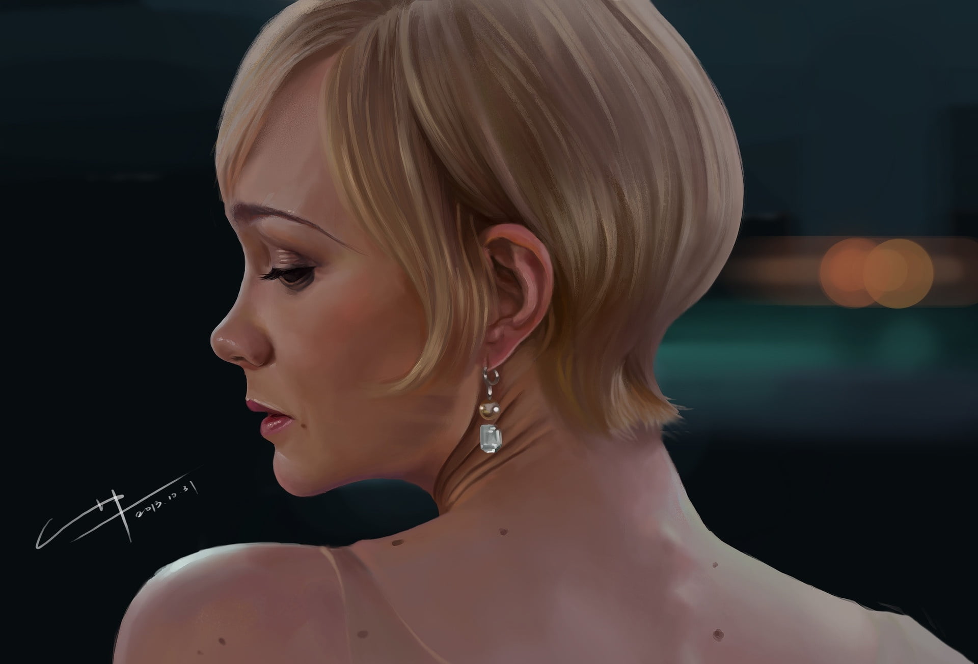 blonde, looking away, hair, actress, beauty, focus on foreground, one person, blond hair, fantasy, art, lifestyles, young adult, real people, young women, HD Wallpaper