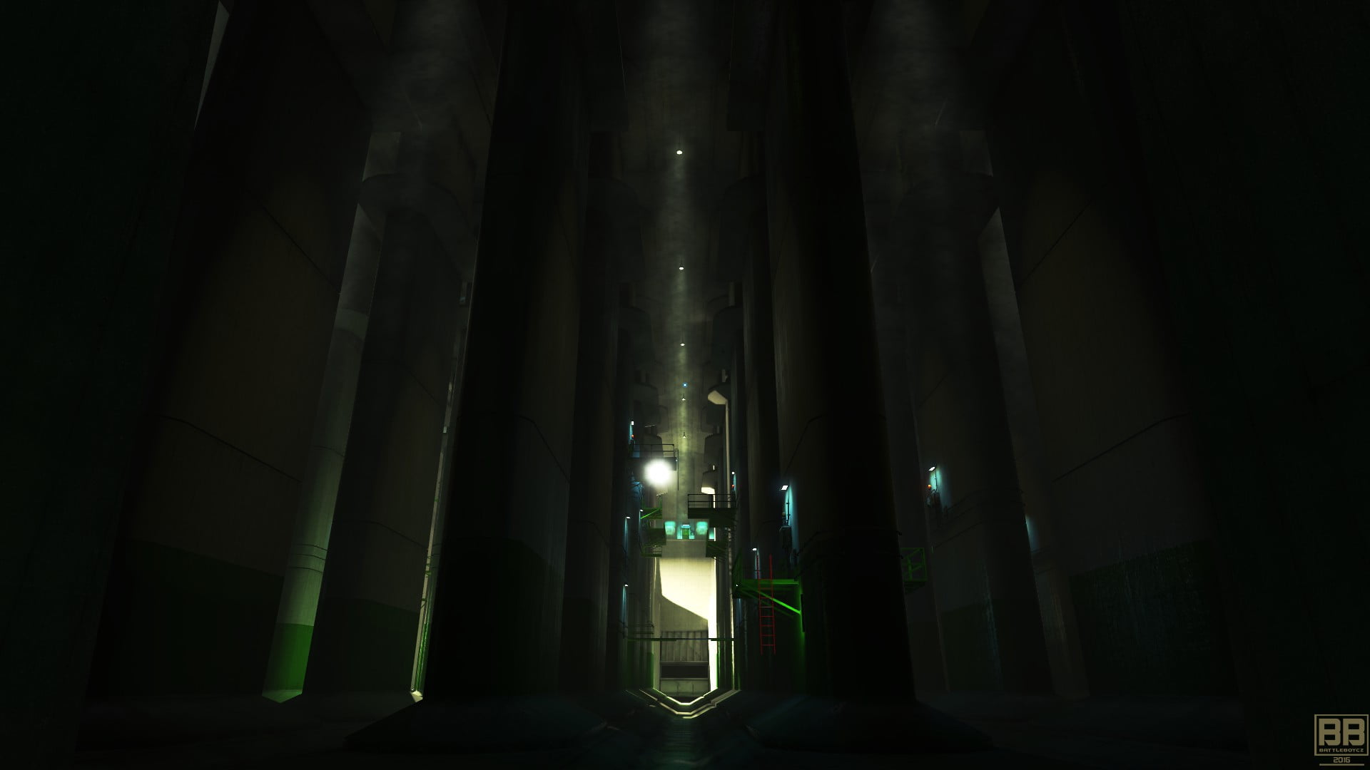 no people, indoors, architecture, night, 1080P, religion, illuminated, green, built structure, electronic, lighting equipment, video games, low angle view, HD Wallpaper