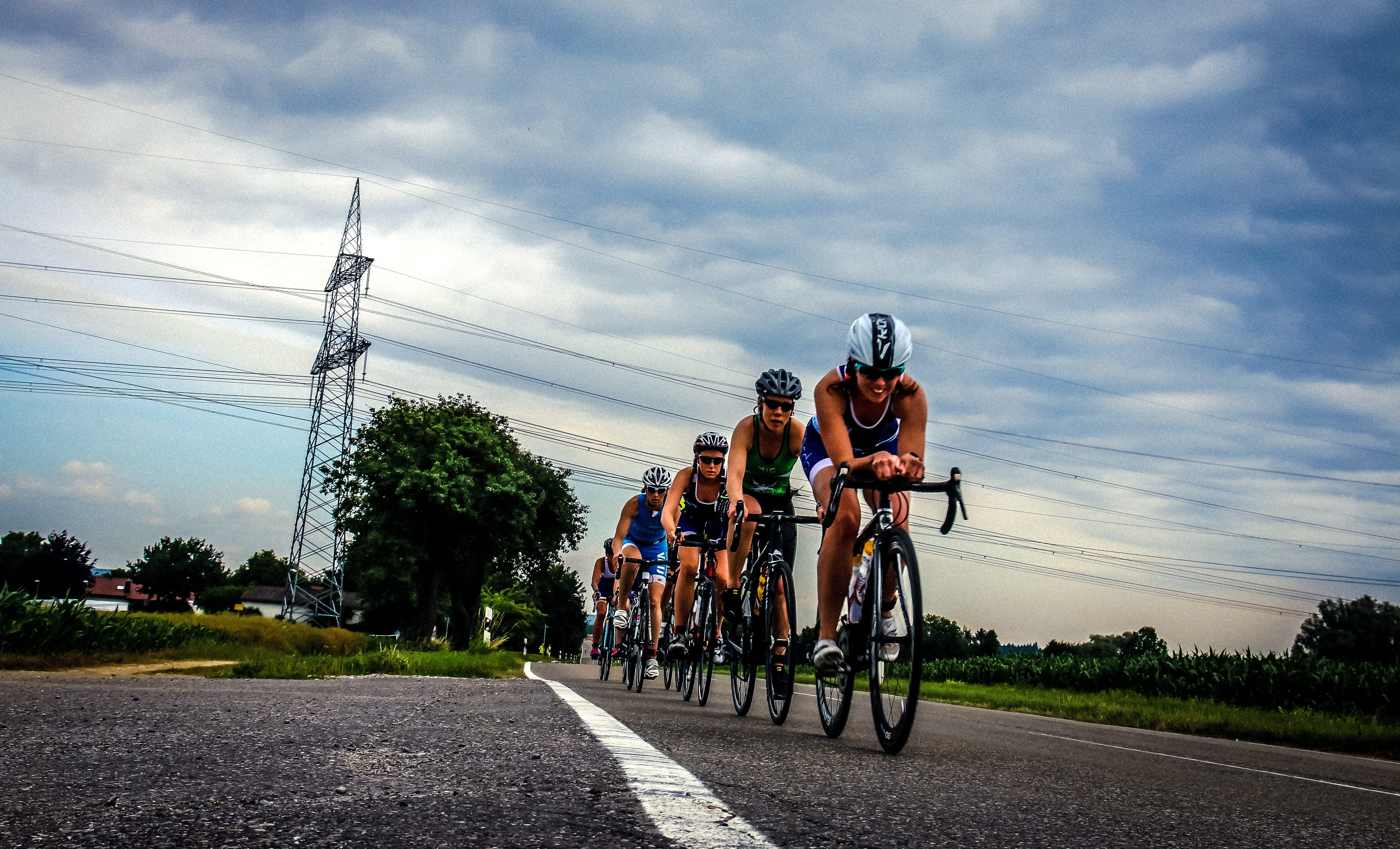 activity, Road Bike, nature, helm, Triathlete, helmet, landscape, sport, electricity, outdoors, ride, men, adult, racing cyclists, erbach, competition, HD Wallpaper