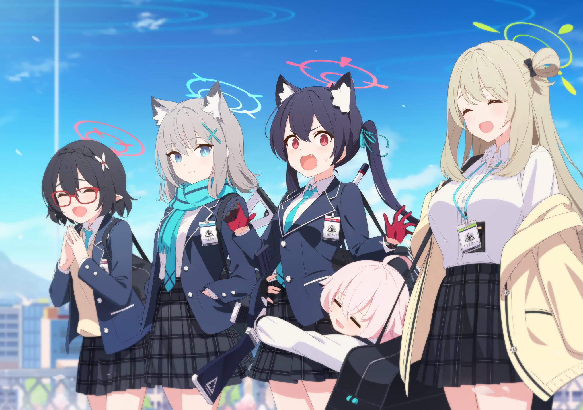 blue archive, anime girls, 1080P, HD Wallpaper