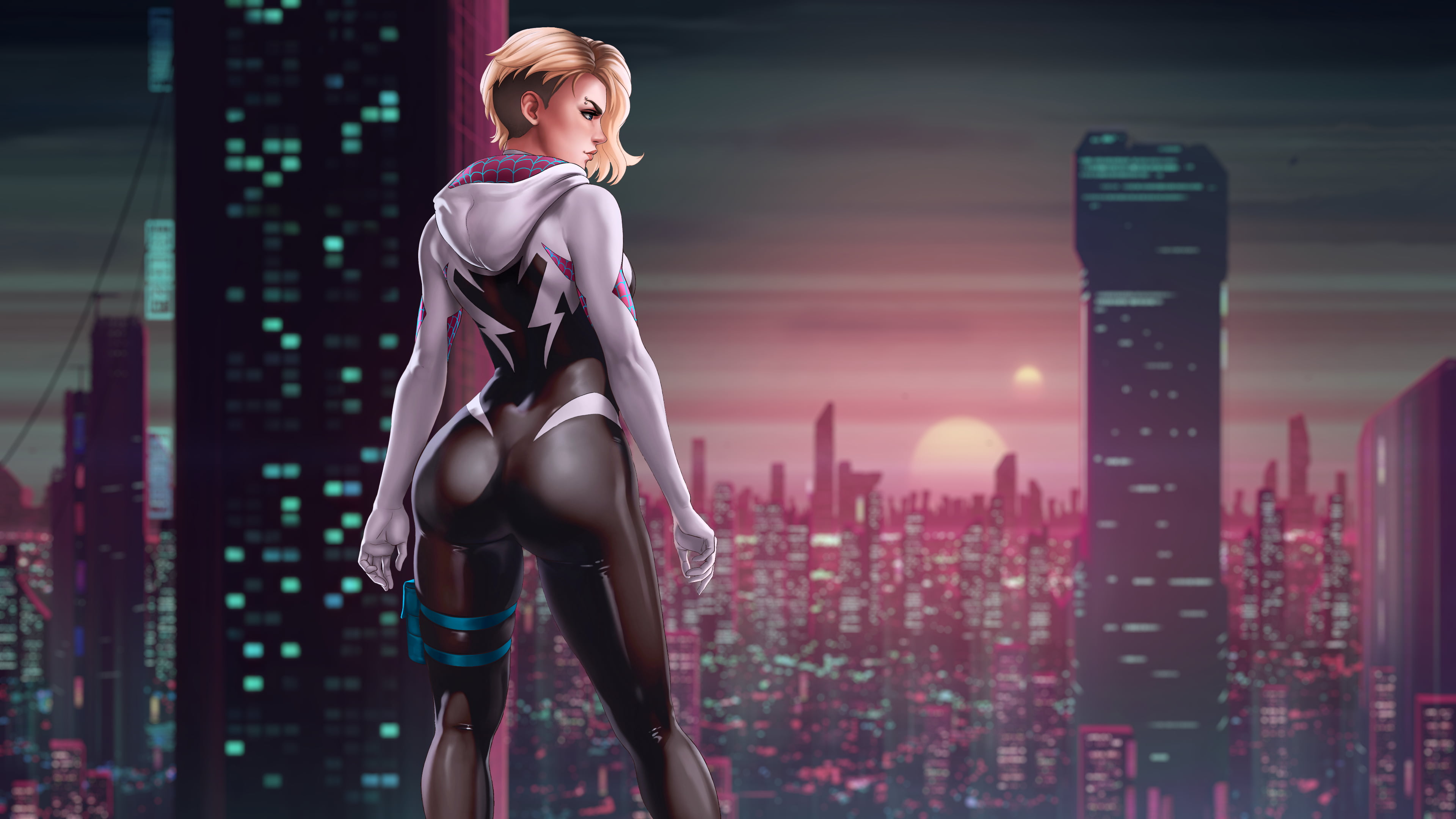 artwork, Marvel Comics, Spider Gwen, comics, 4K, HD Wallpaper