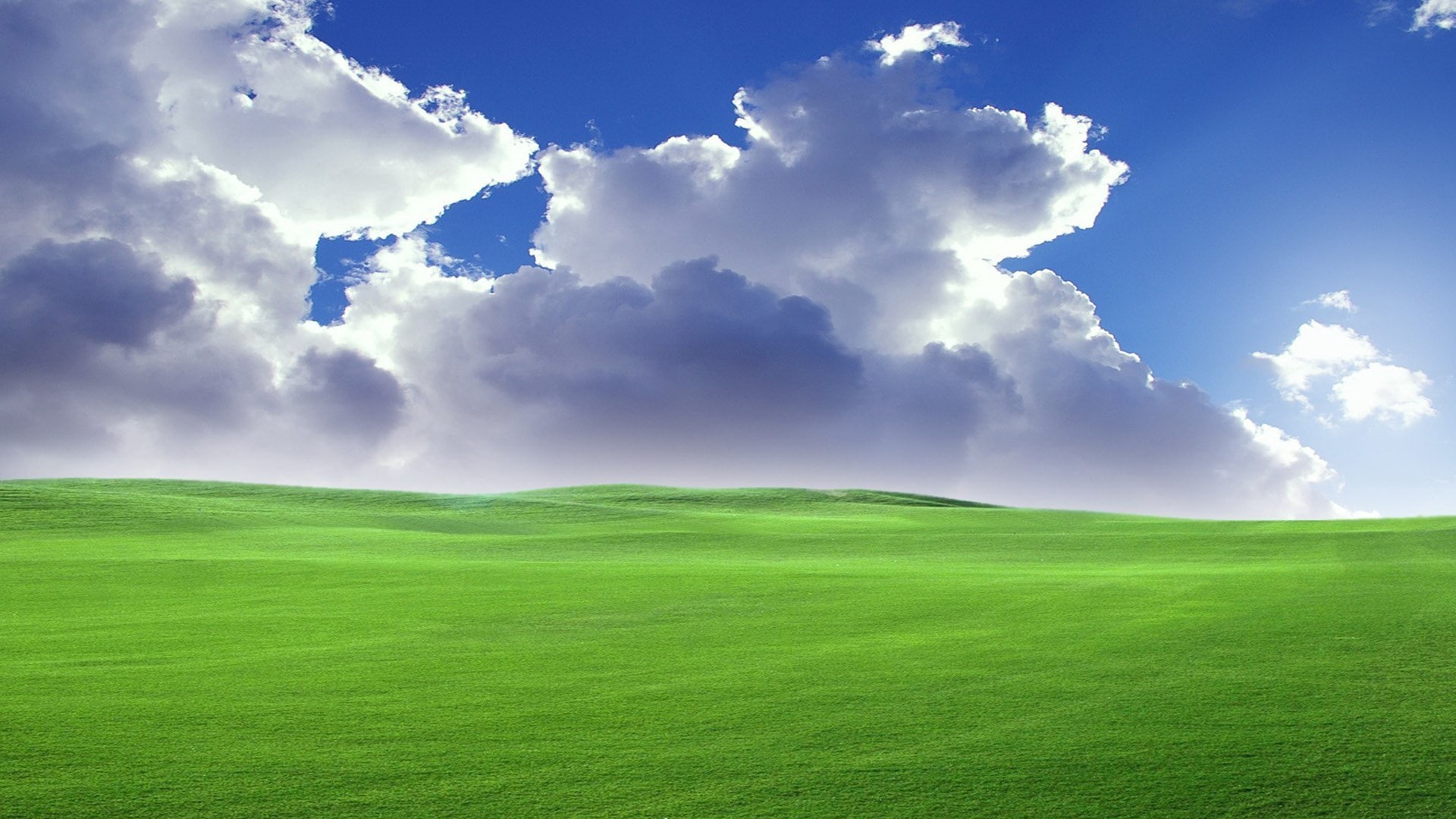 green - golf course, cloud - sky, grass, outdoors, landscaped, springtime, nature  download for desktop 1920x1080, environment, no people, cloudscape, nature, HD Wallpaper