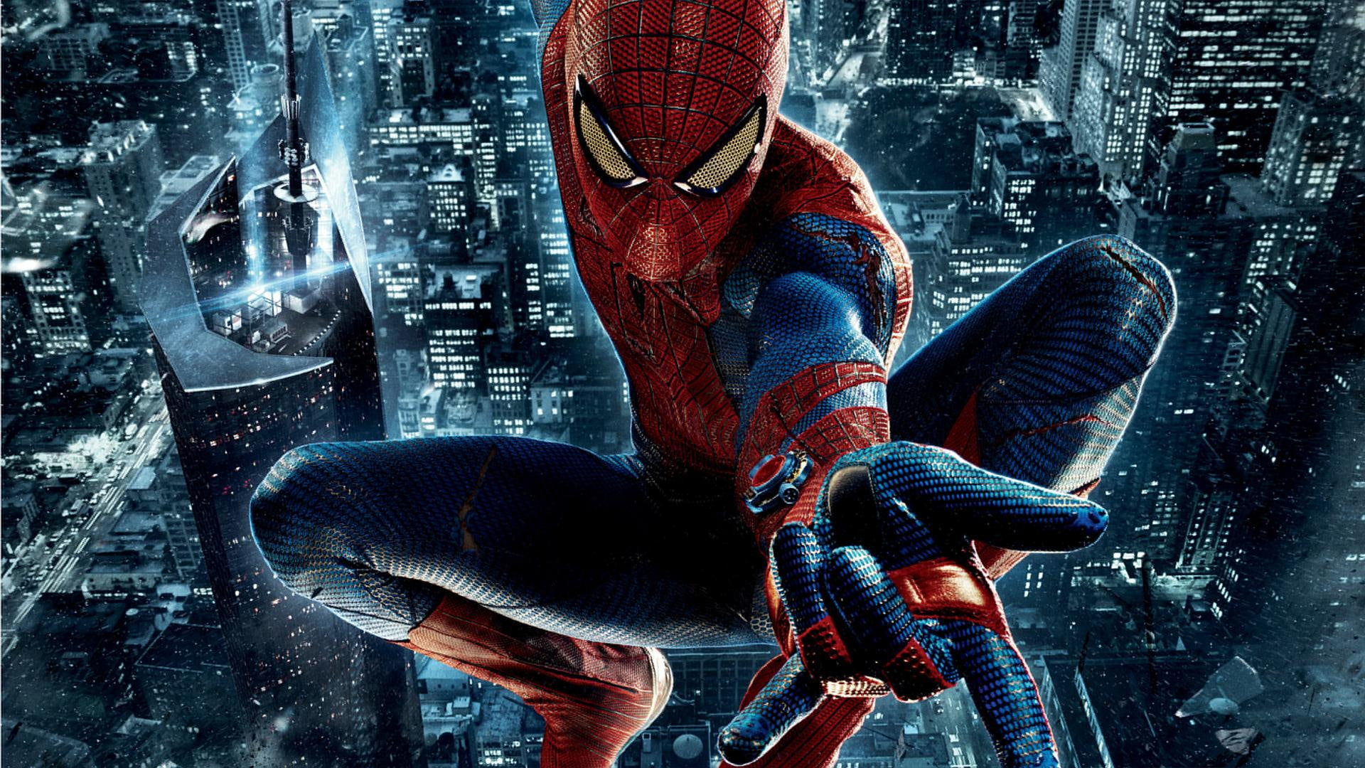 built structure, skyscraper, technology, spiderman, security, business, building exterior, people, adult, aggression, 1080P, city, spider man, superhero, HD Wallpaper