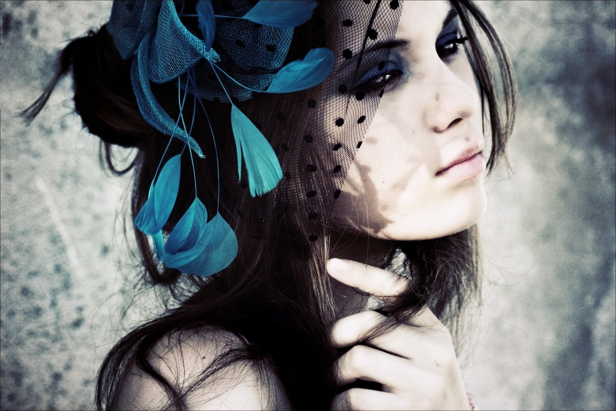 model, women, 1080P, portrait, makeup, face, Felicia Simion, Roxana Cîrligel, HD Wallpaper