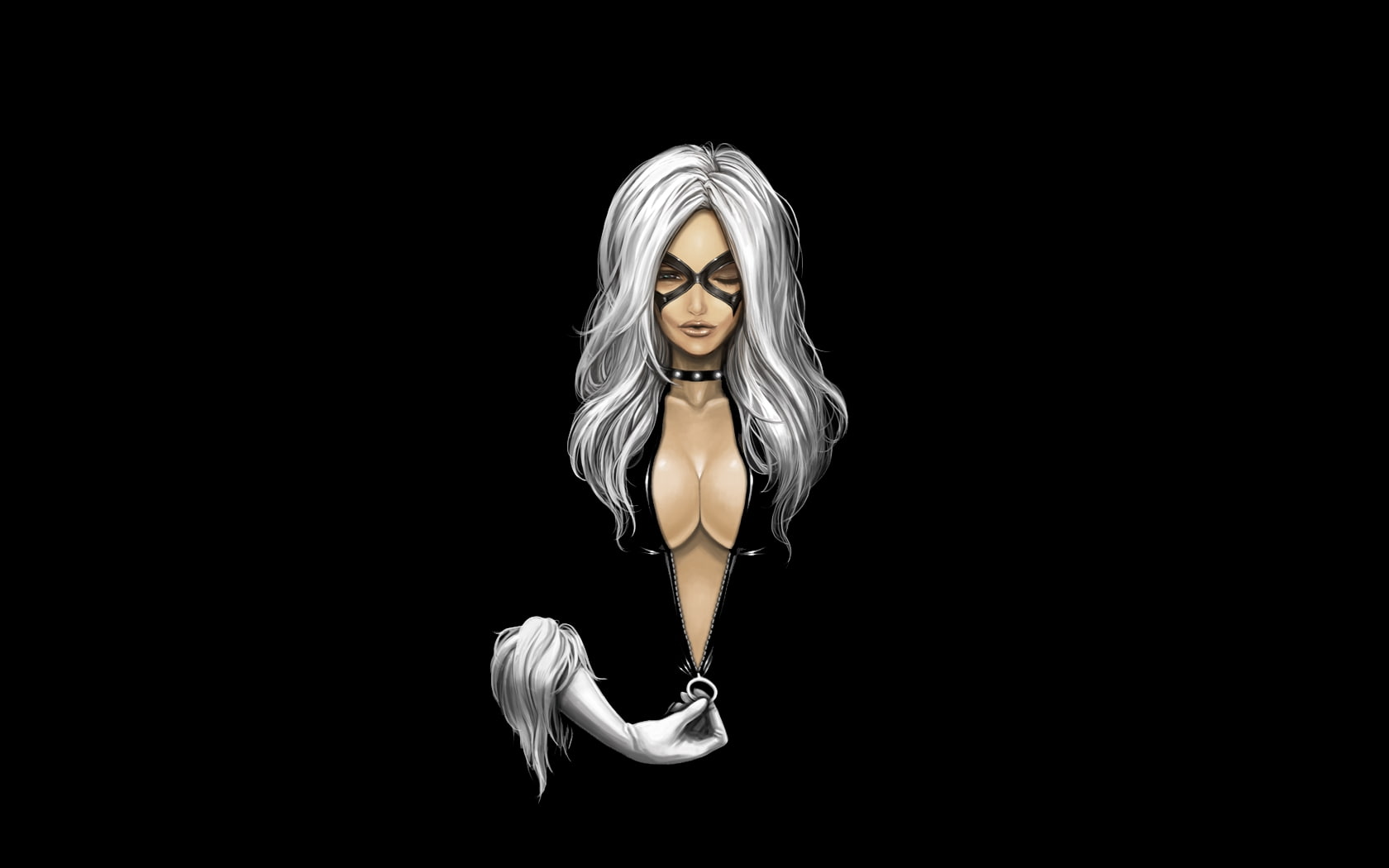 x, marvel, costume, animals, Gloves, masks, heroines, background, comics, 720P, cat, black, hd, cats, art, HD Wallpaper
