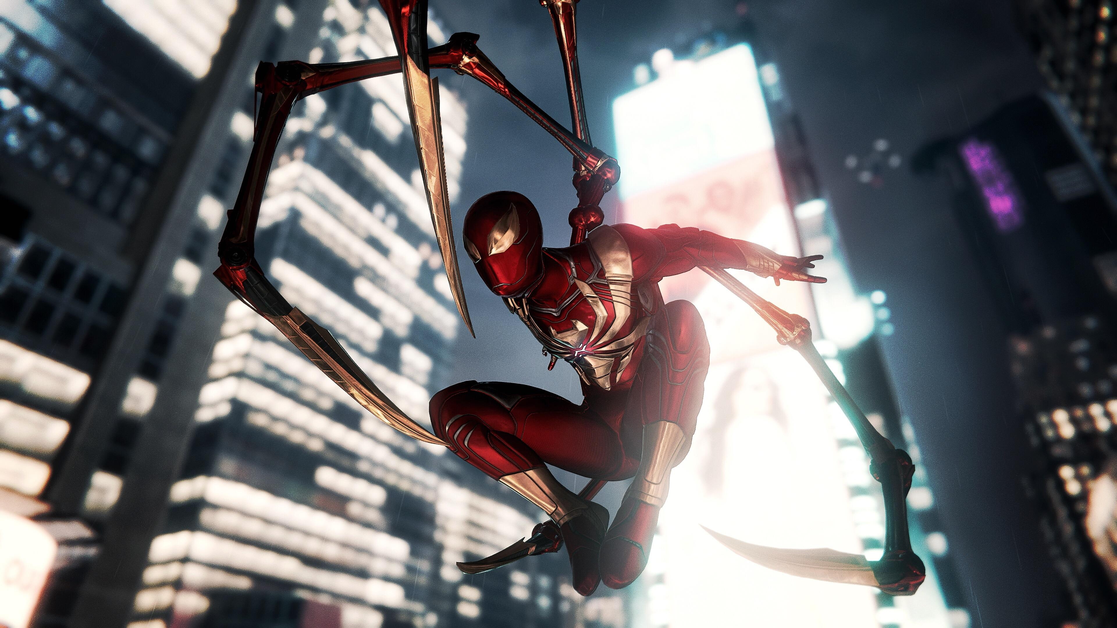 4K, Iron Spider, Spider-Man, Spider-Man (PS4), HD Wallpaper