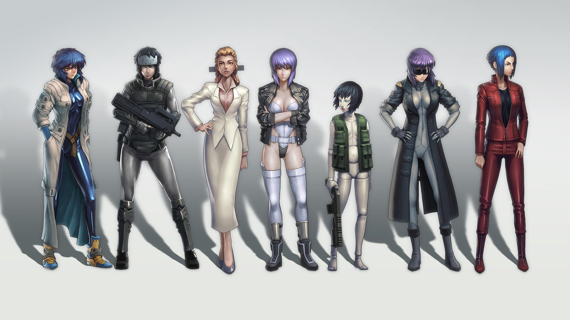 Ghost in the Shell, Kusanagi Motoko, 1080P, manga, HD Wallpaper