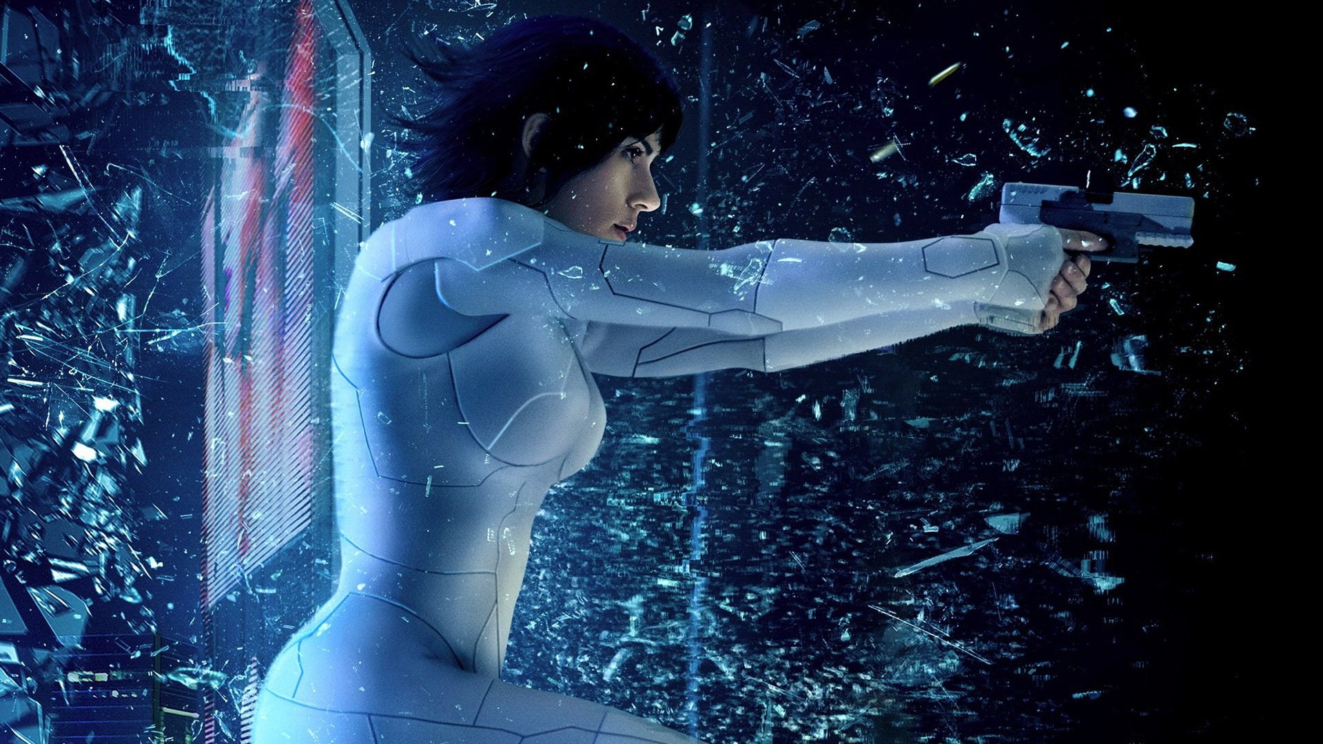 1080P, Scarlett Johansson, Ghost in the Shell (Movie), Ghost In The Shell, movies, Kusanagi Motoko, HD Wallpaper