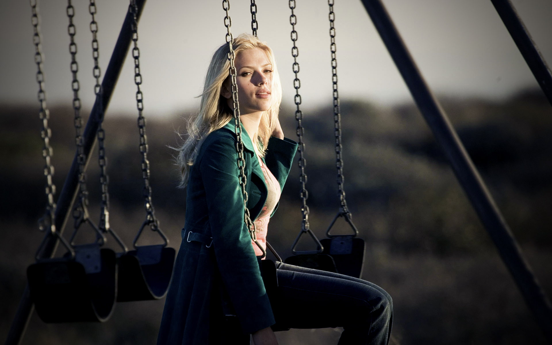 1080P, babes, celebrity, scarlett, johanson, swingset, HD Wallpaper