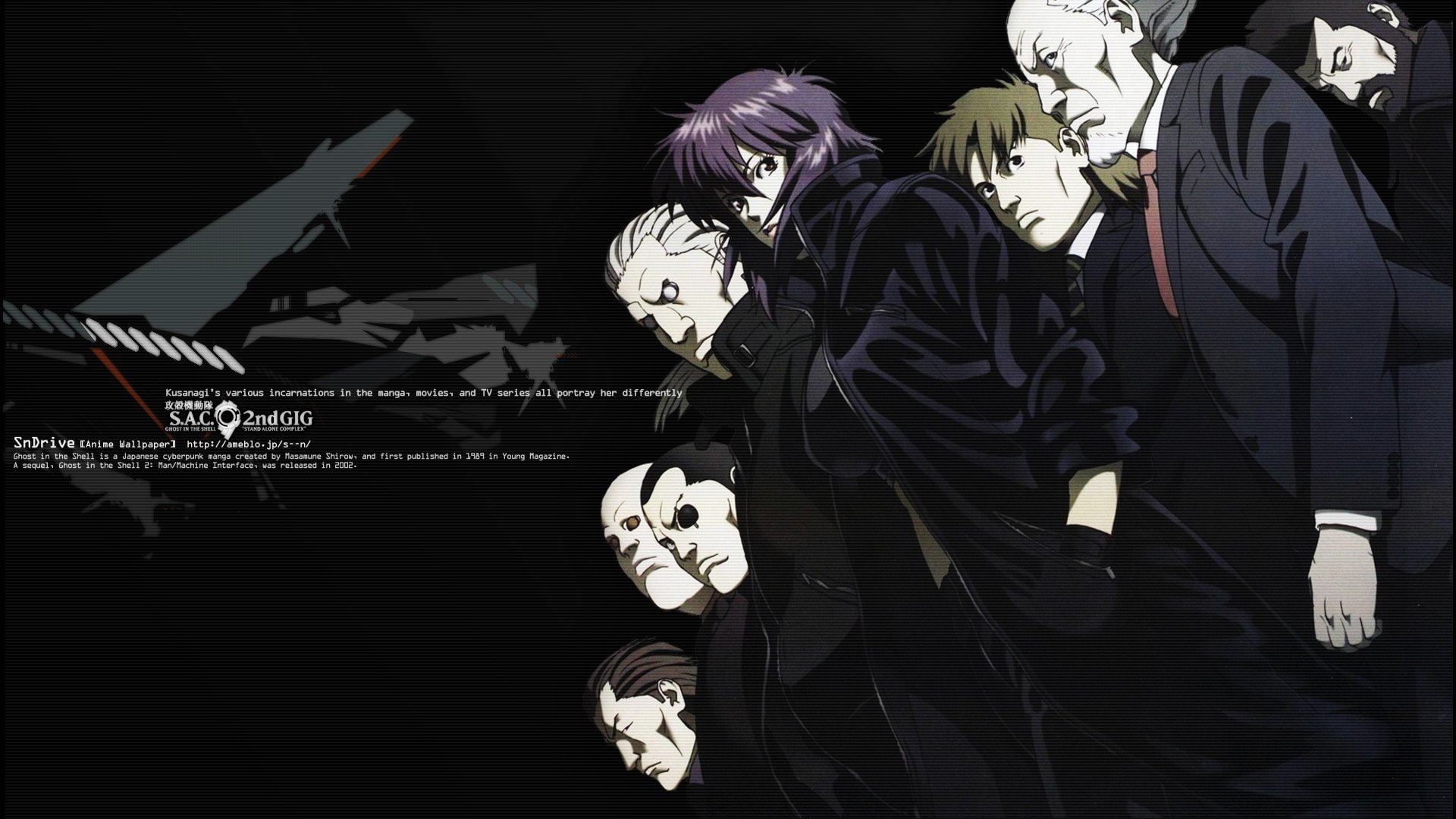 cyborgs, 1080P, kusanagi, motoko, batou, section, ghost, shell, saito, togusa, HD Wallpaper
