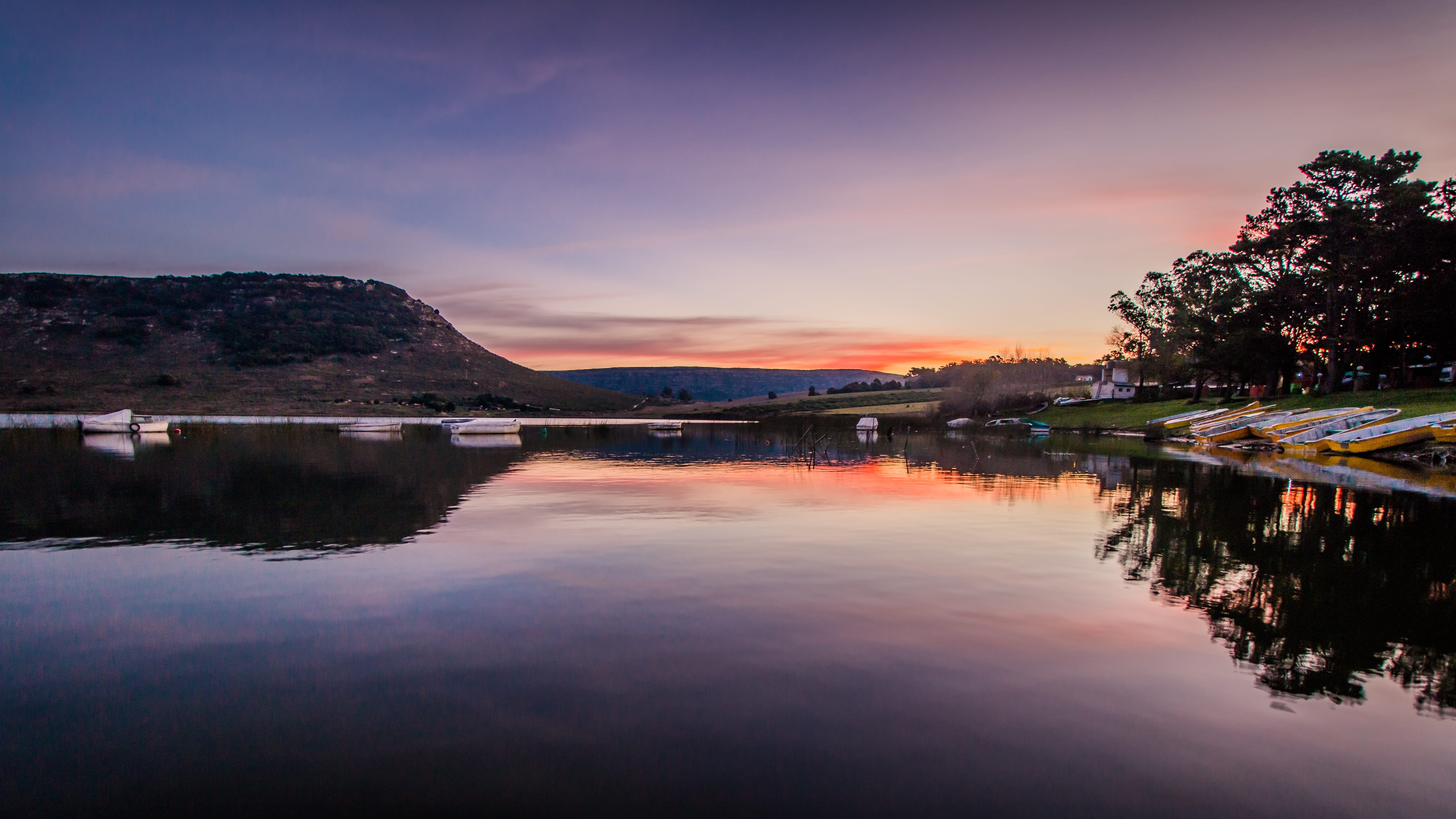 nature, water, tranquility, landscape, scenics - nature, laguna, tranquil scene, balcarce, cloud - sky, tree, clouds, plant, 5K, map, sunset, holiday, HD Wallpaper