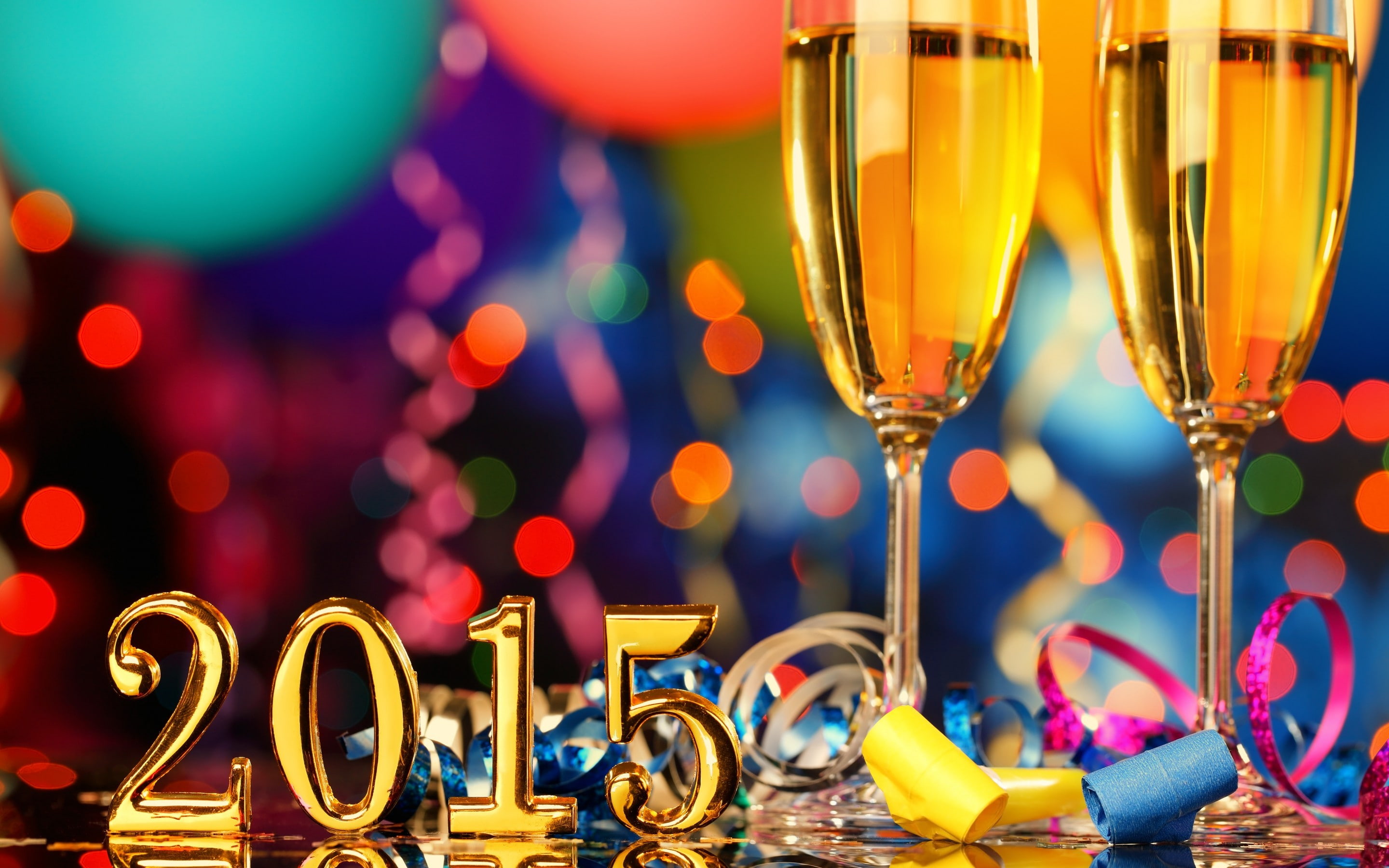 2K, Holiday, New Year, new, year, champagne, celebration, Happy, 2015, HD Wallpaper