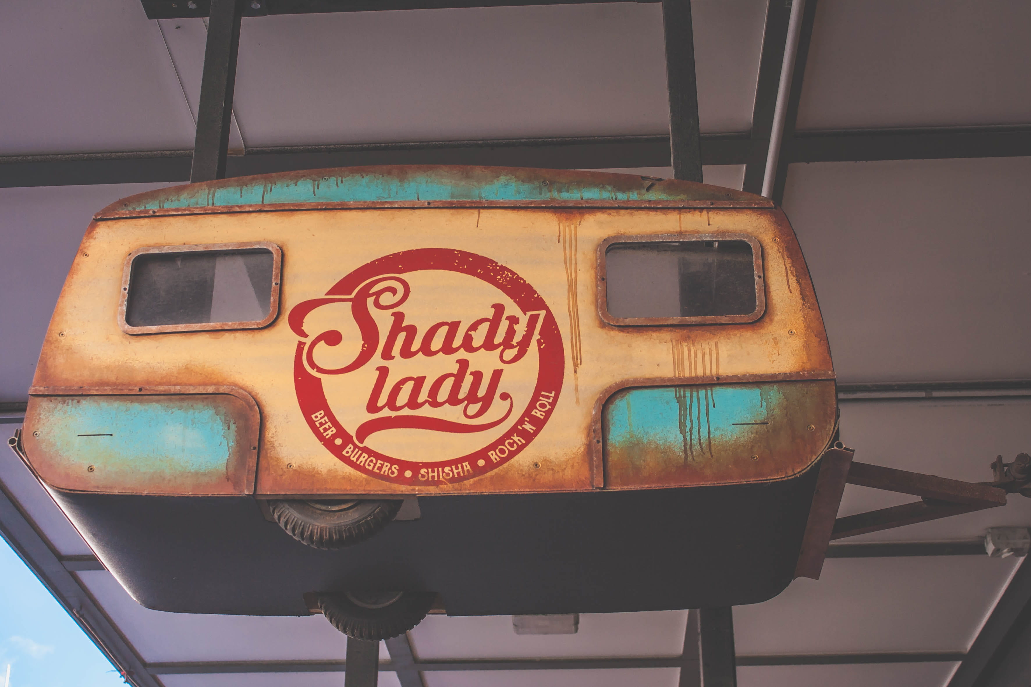 camper, lamp, capital letter, low angle photography, no people, architecture, yellow, close-up, rusty, 2K, glass, metal, nature, shady, signalise, retro styled, HD Wallpaper