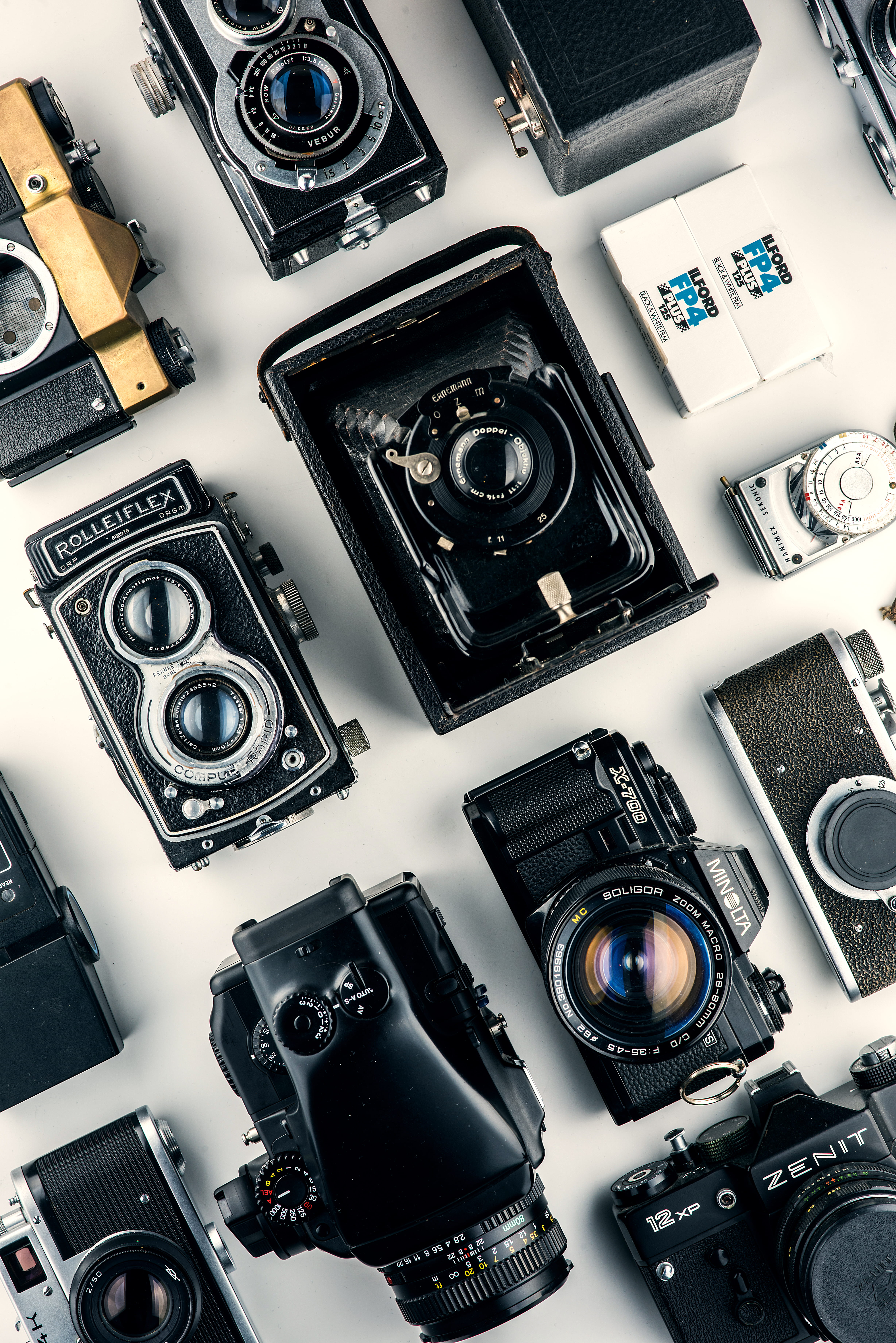 close-up, still life, flyer, lens cap, collection, camera - photographic equipment, retro styled, video camera, poster, white, wristwatch, collage, digital camera, Phone HD Wallpaper