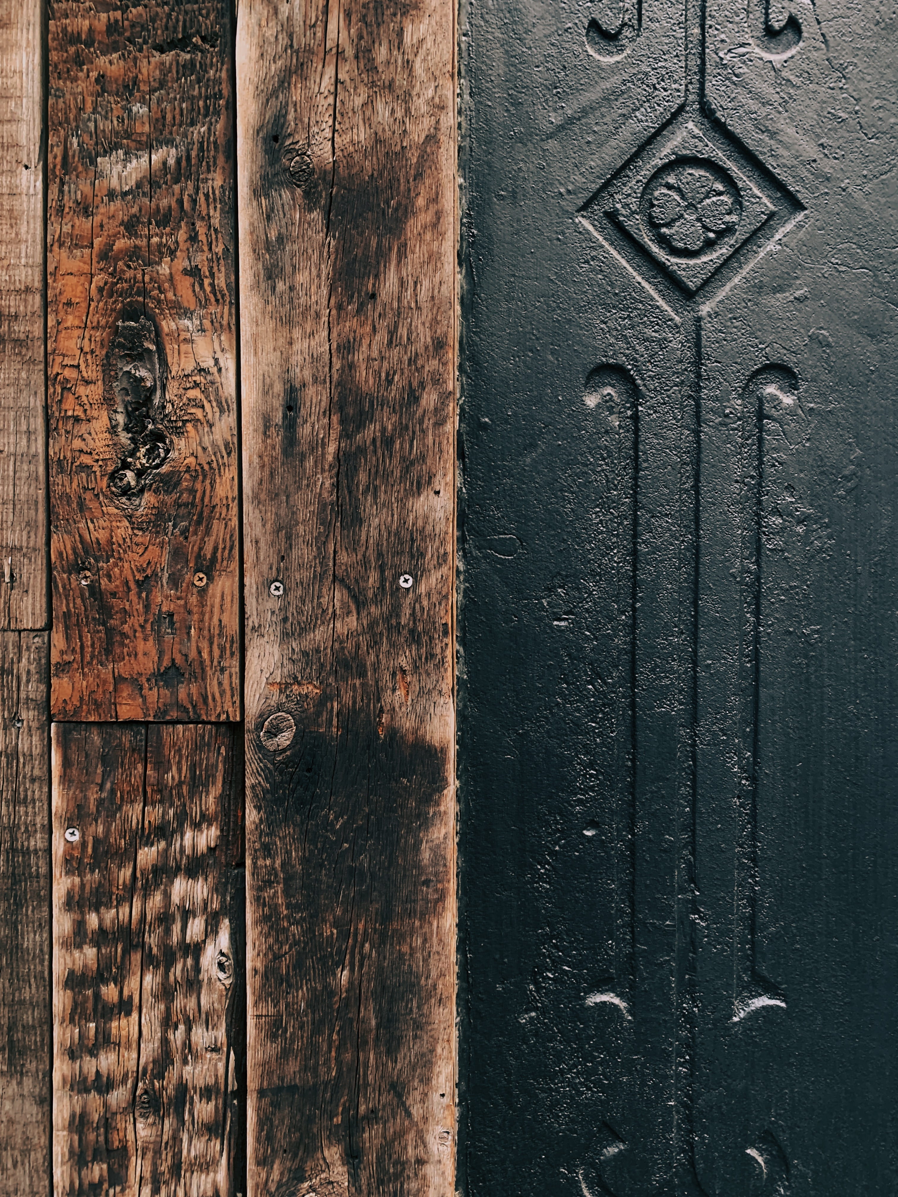 hole, no people, stained wood, 4K, entrance, mailbox, full frame, closed, latch, letterbox, tabletop, door, plywood, handle, texture, backgrounds, metal, Phone HD Wallpaper