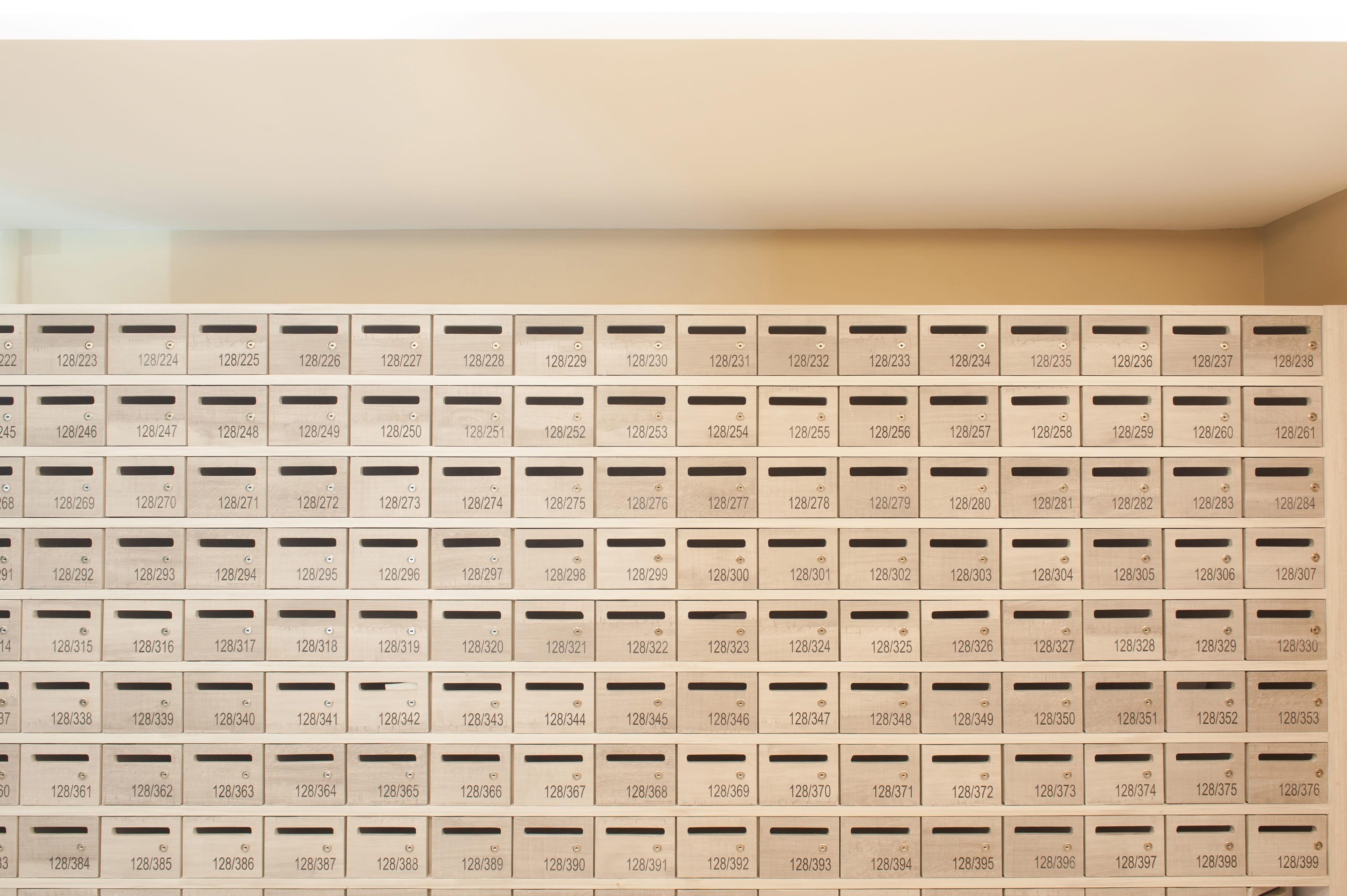 wood, box, abundance, shelf, office, cardboard, container, no people, paper, wood - material, indoors, order, box - container, in a row, letterbox, mailbox, HD Wallpaper