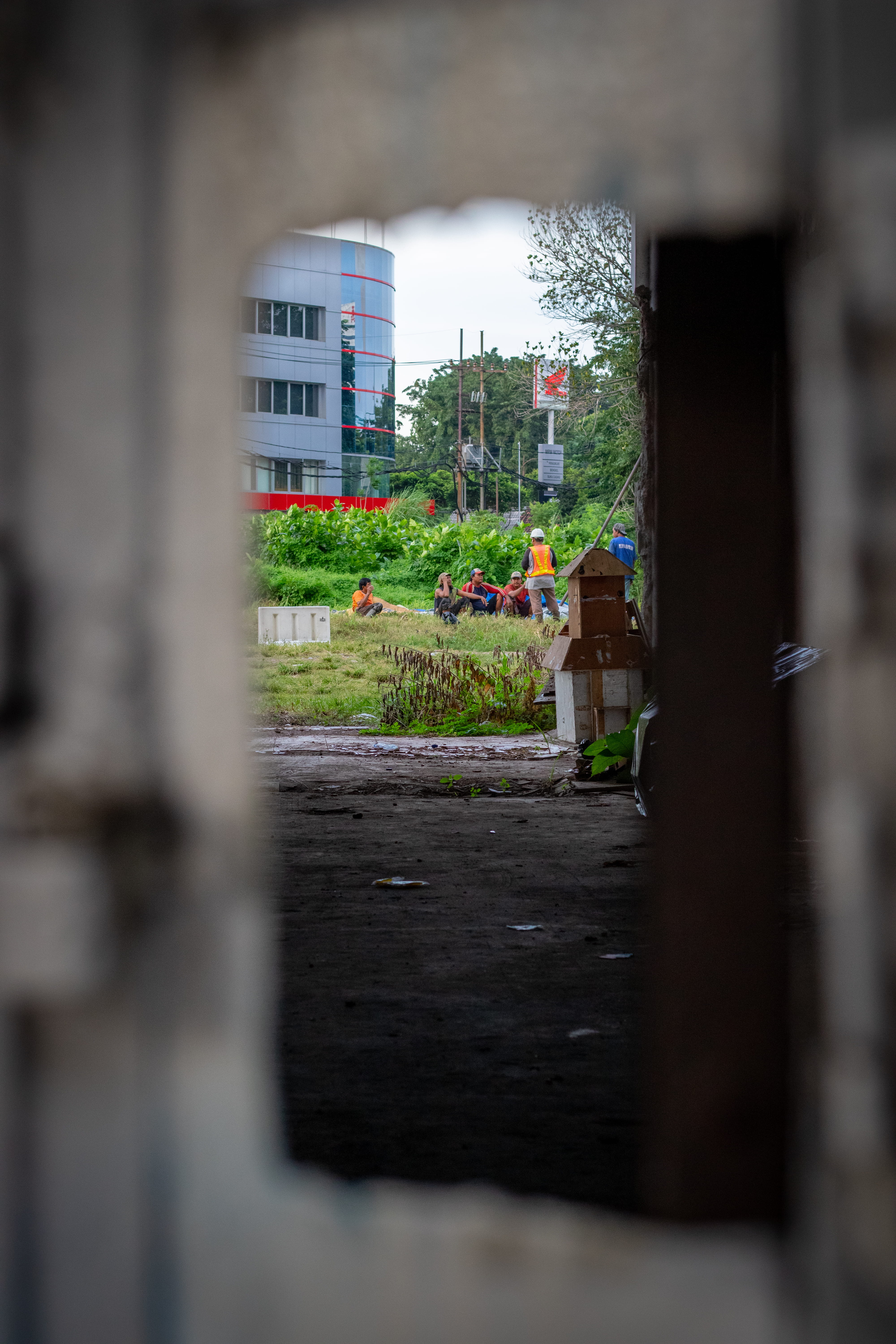 pavement, history, street, focus on background, field, arbour, people, sidewalk, person, snip, walkway, plant, green, 5K, architectural column, residential district, Phone HD Wallpaper