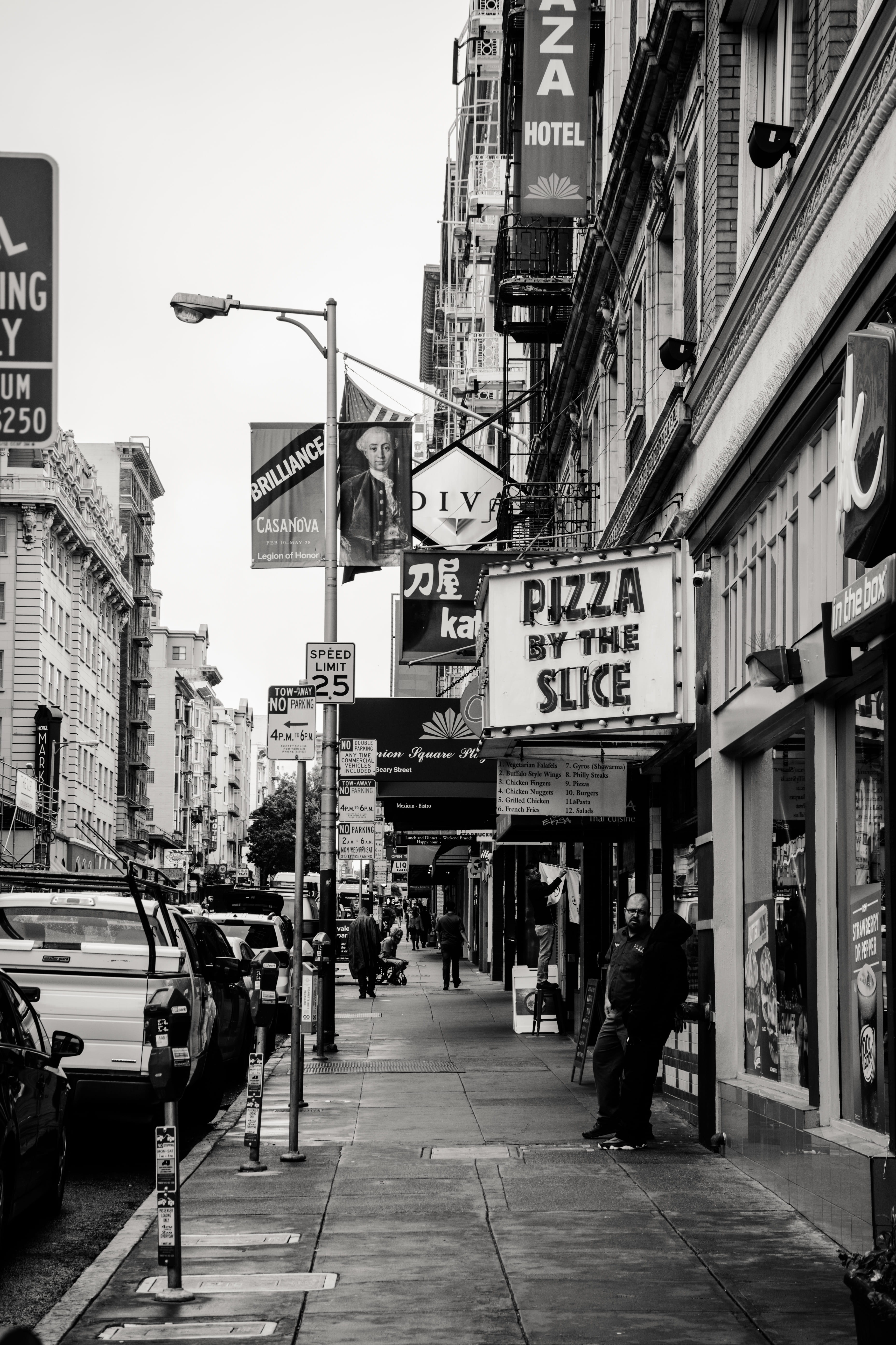 stores, commerce, transportation, wheels, street, architecture, buildings, real people, road, group of people, daylight, black and white, lifestyles, men, Phone HD Wallpaper