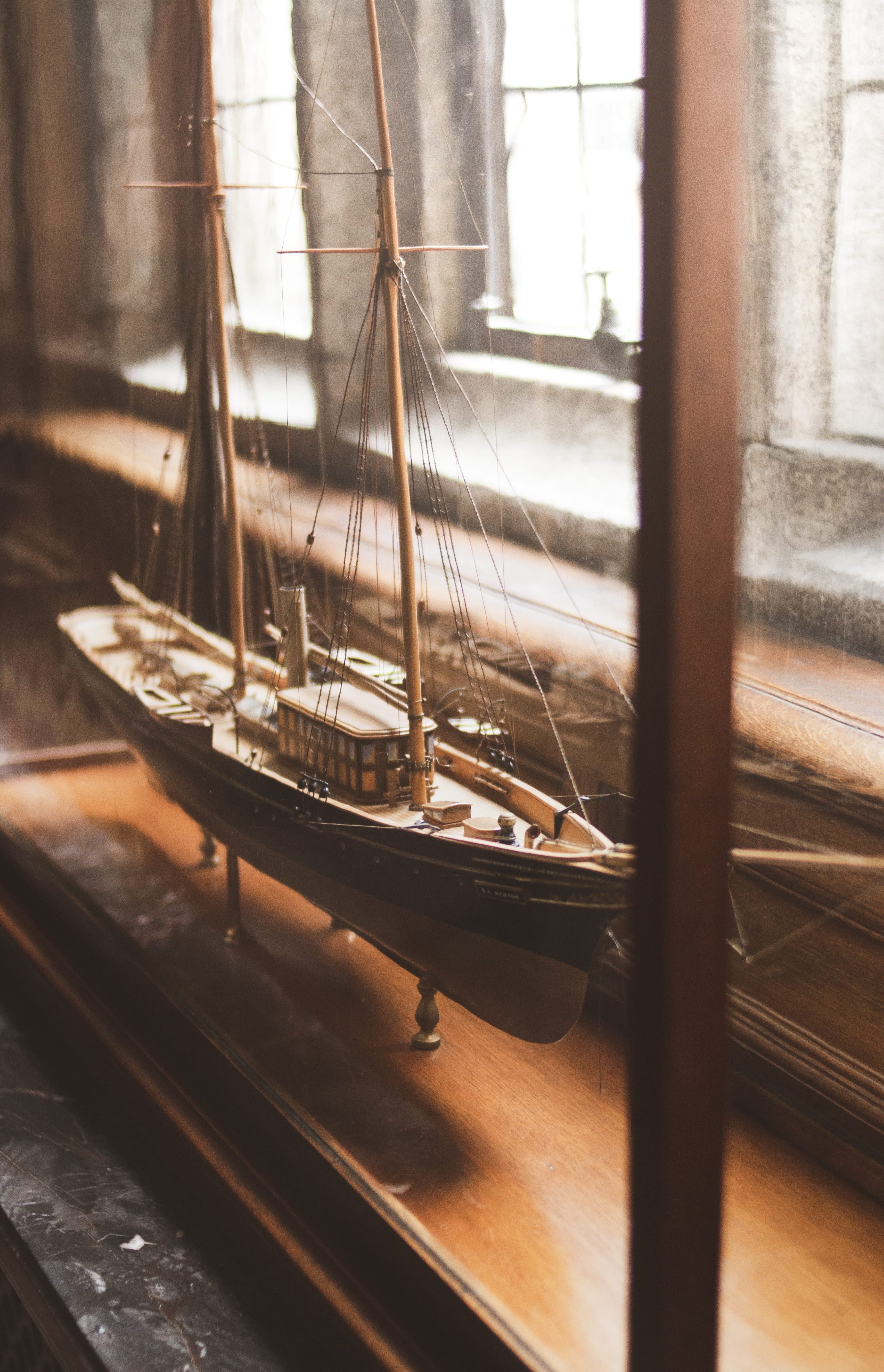 mode of transportation, transportation, string instrument, ship, nature, room, reflection, travel, miniature, window, day, boat, glass - material, design, Phone HD Wallpaper