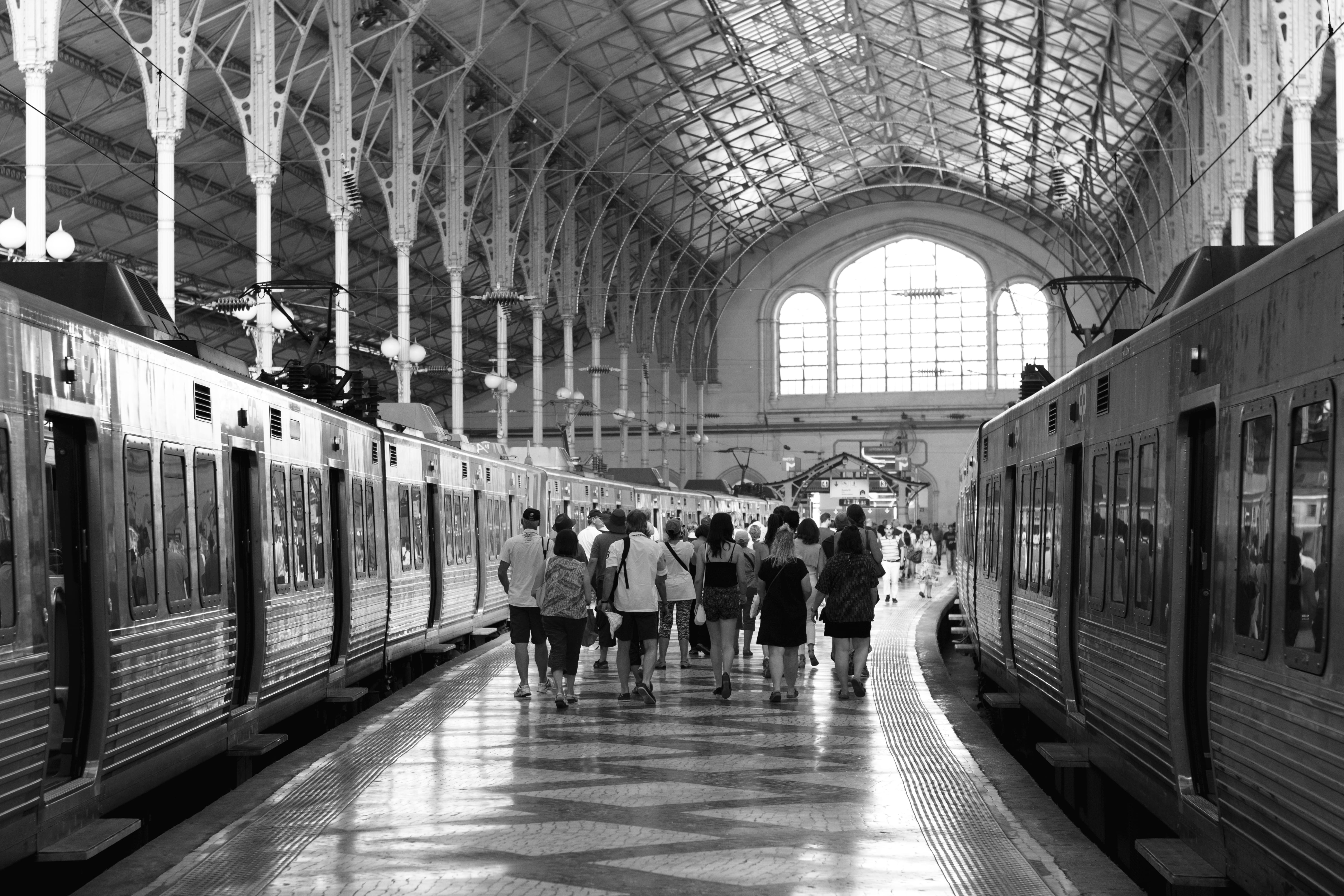 travel, station, transportation system, track, rail transportation, commuter, train station, transportation, public, railroad station, subway train, crowd, HD Wallpaper