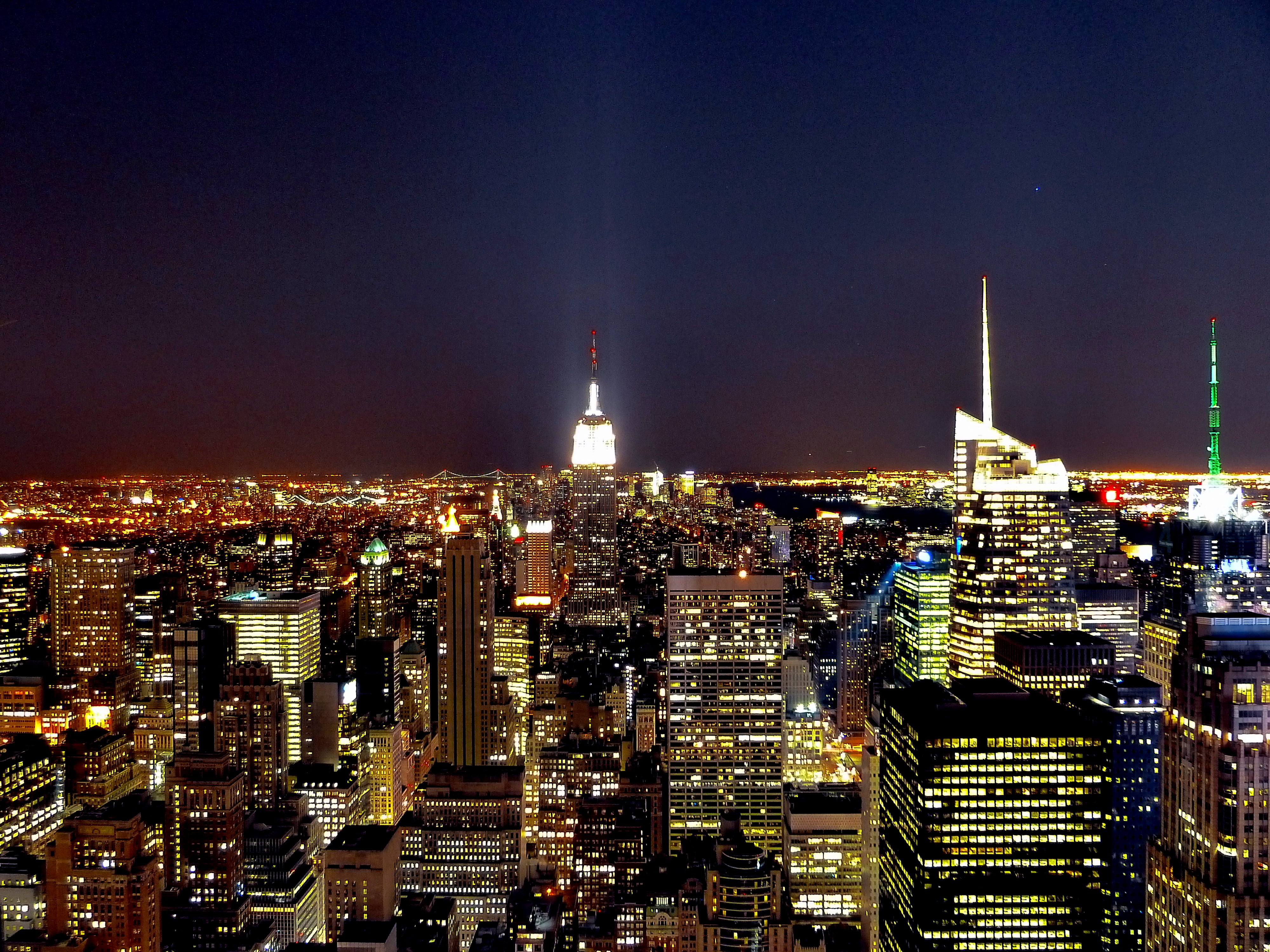 urban Skyline, cityscape, famous Place, urban Scene, city, stars, aerial photo, sky, america, skyscraper, downtown District, 4K, skyline, night  lights, HD Wallpaper