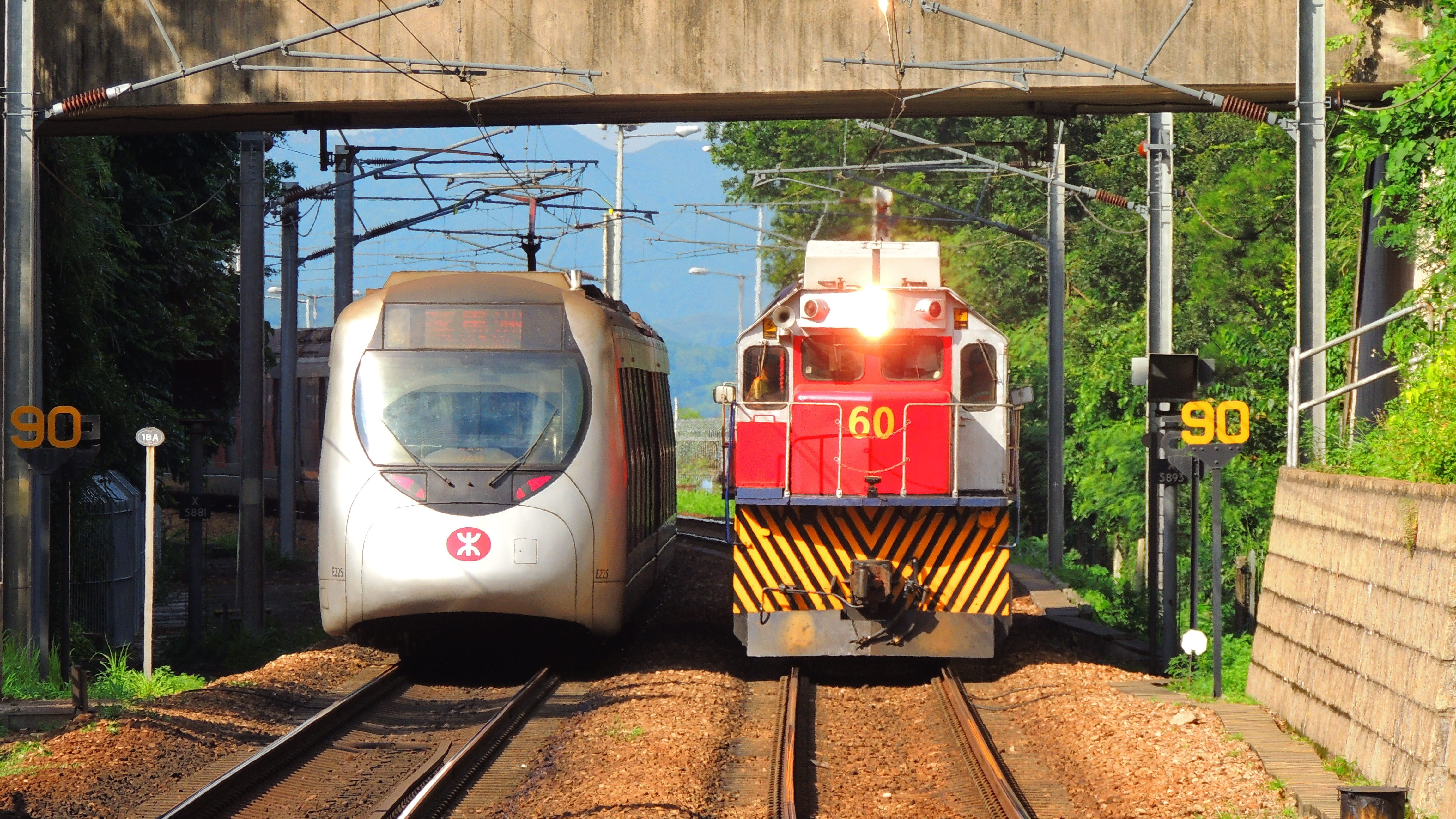 railroad station, underground, mtr, travel, hong, urban, train, built structure, tree, hongkong, rail transportation, station, land vehicle, sunlight, railway, HD Wallpaper