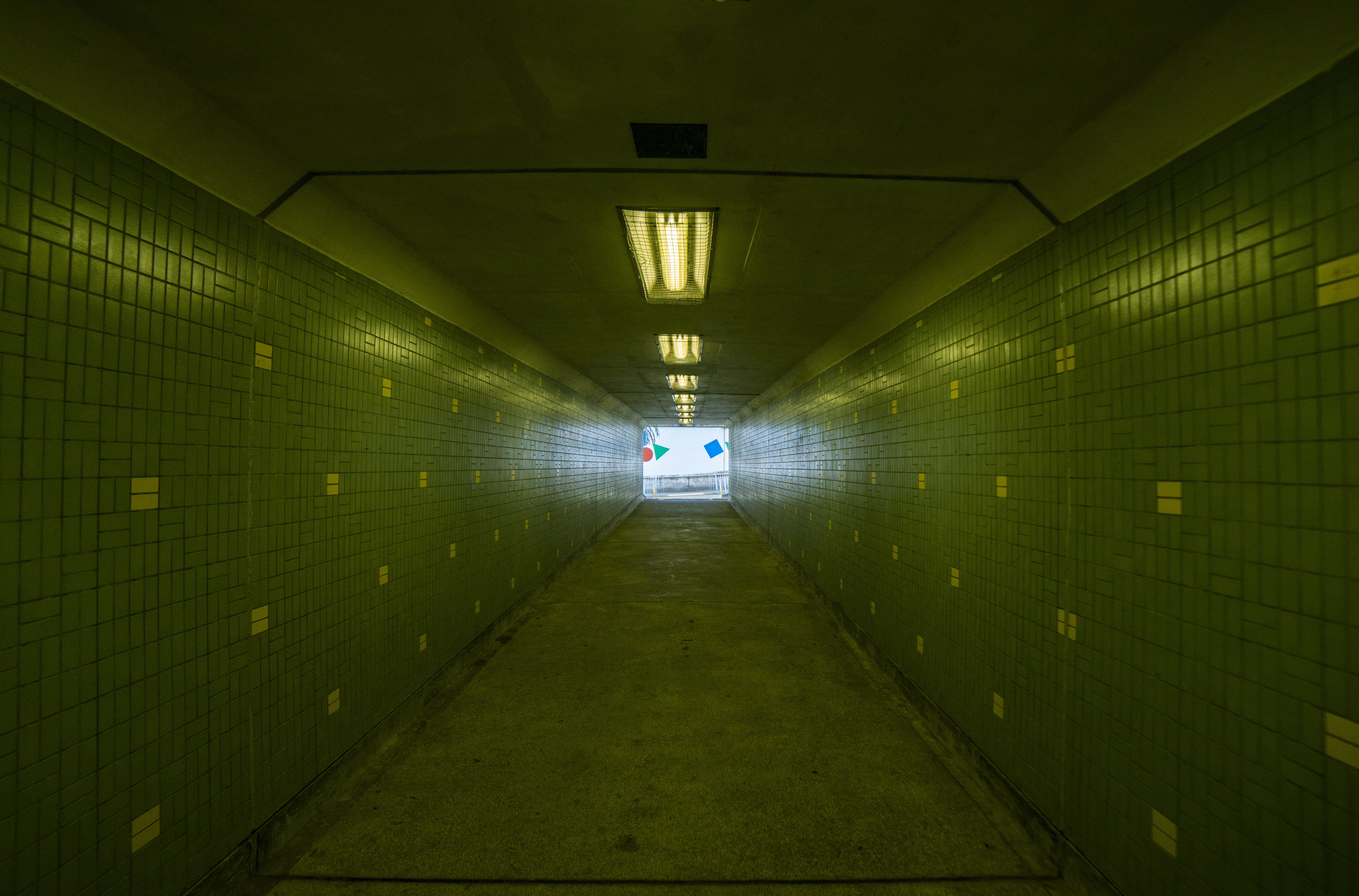 the way forward, illuminated, subway, brick, no people, public transportation, architecture, way, diminishing perspective, footpath, tiles, long, light at the end of the tunnel, HD Wallpaper