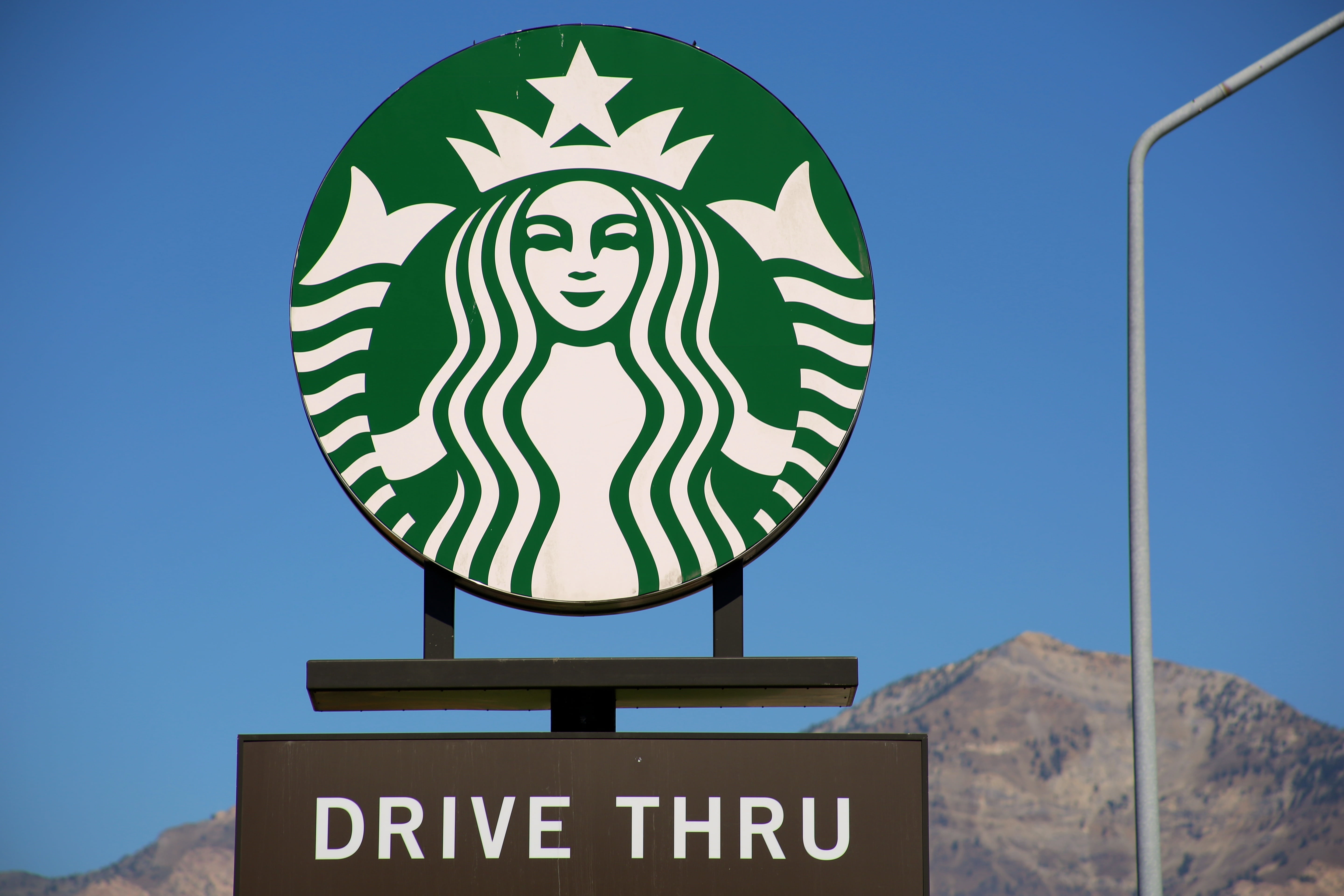 western script, healthcare and medicine, road sign, road, communication, no people, thru, coffee, outdoors, mountain, 5K, sky, drive, government, green color, HD Wallpaper