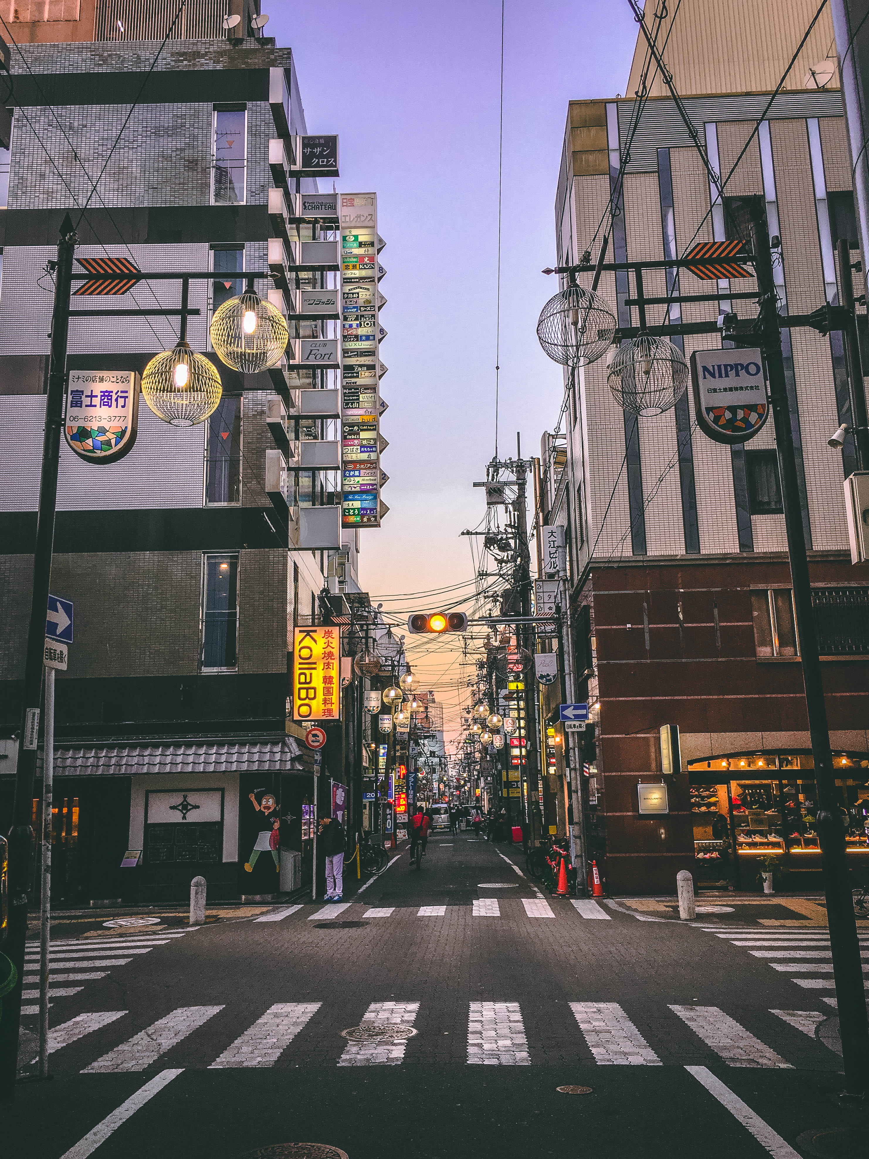 city street, office building exterior, transportation, outdoors, car, street, osaka, crossing, building, built structure, the way forward, crosswalk, marking, Phone HD Wallpaper