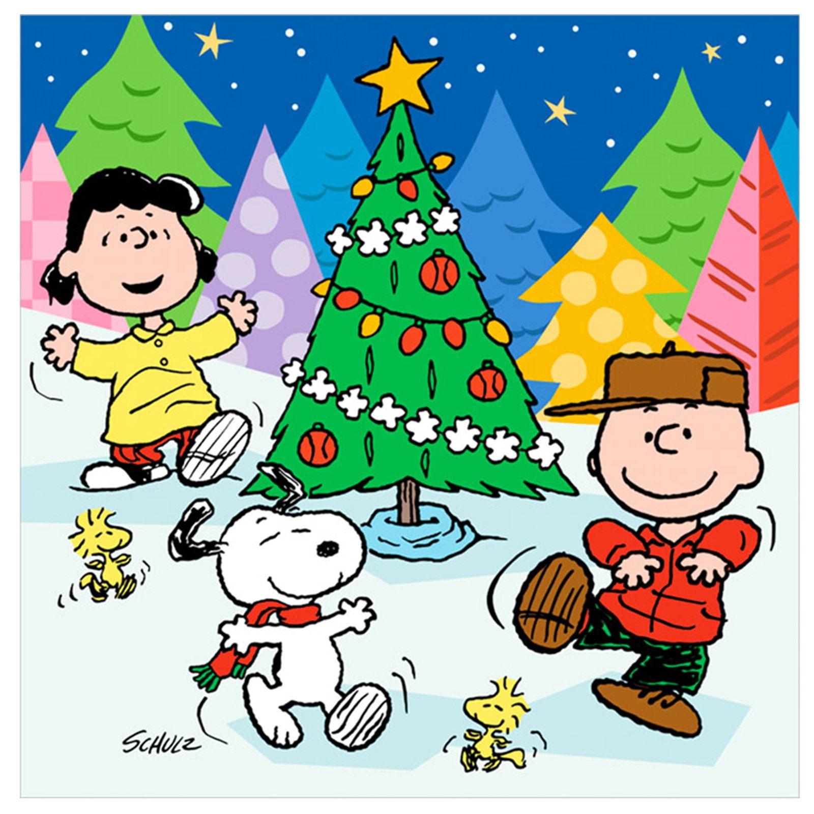 Snoopy, christmas, comics, charlie, Brown, peanuts, 720P, Phone HD Wallpaper