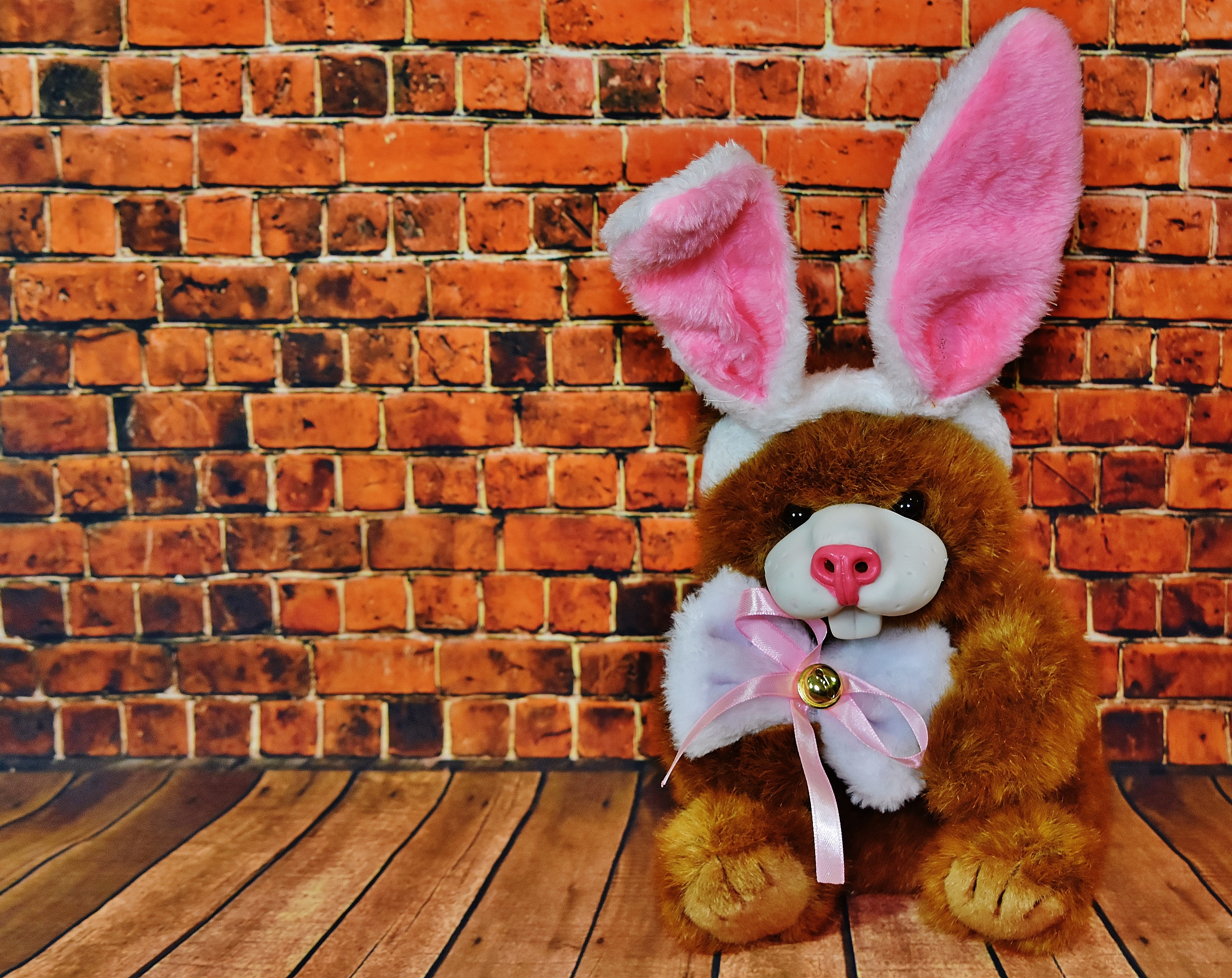 art and craft, 4K, Easter, creativity, teddy, greeting card, wall, no people, stuffed toy, toy, seat, teddy bear, brick, funny, softness, indoors, wall - building feature, HD Wallpaper