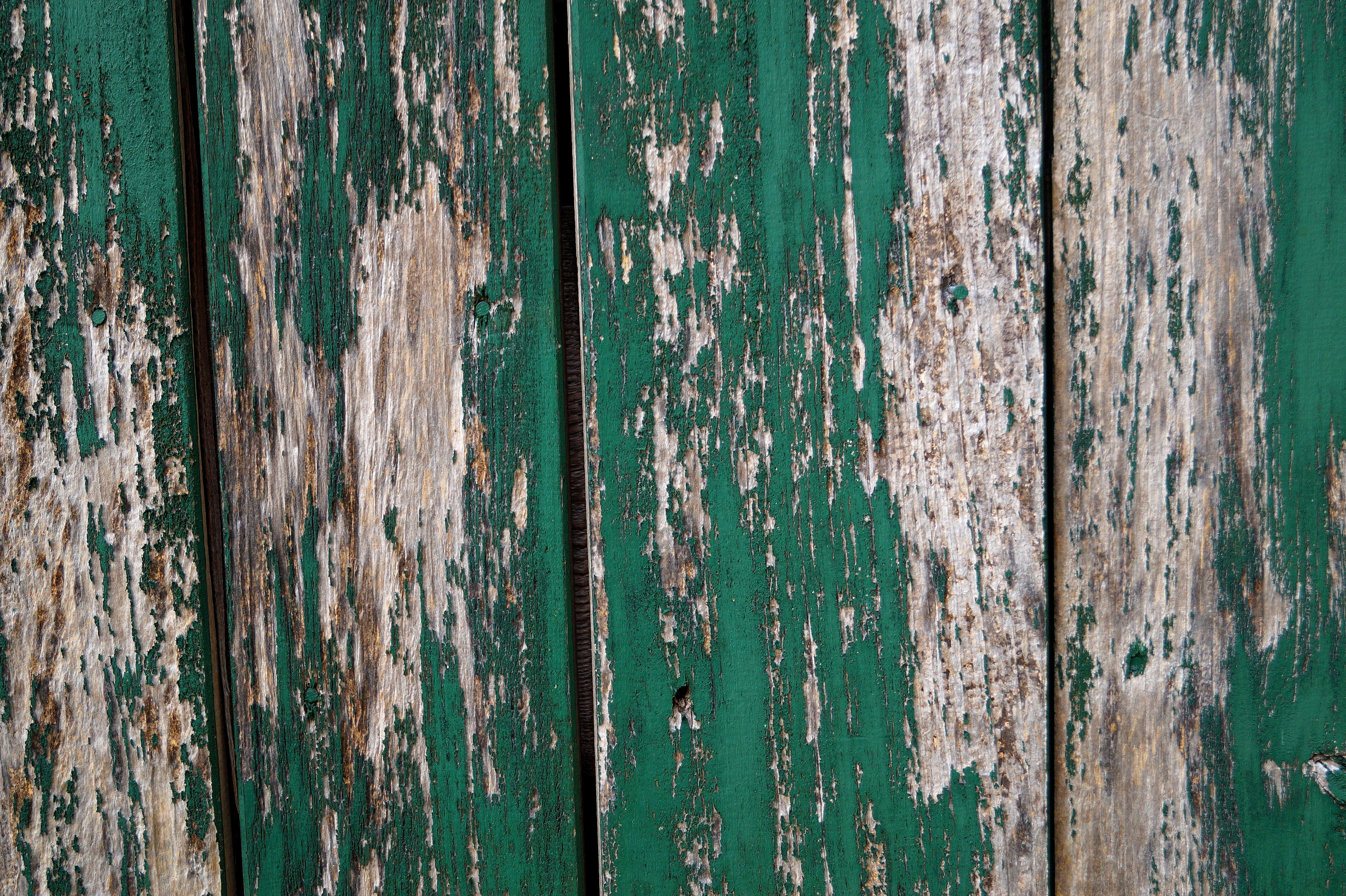 decline, Wood, green color, damaged, wooden wall, weathered, wood - material, rough, background, boards, plank, pattern, Wall, decaying flaking, wall boards, HD Wallpaper