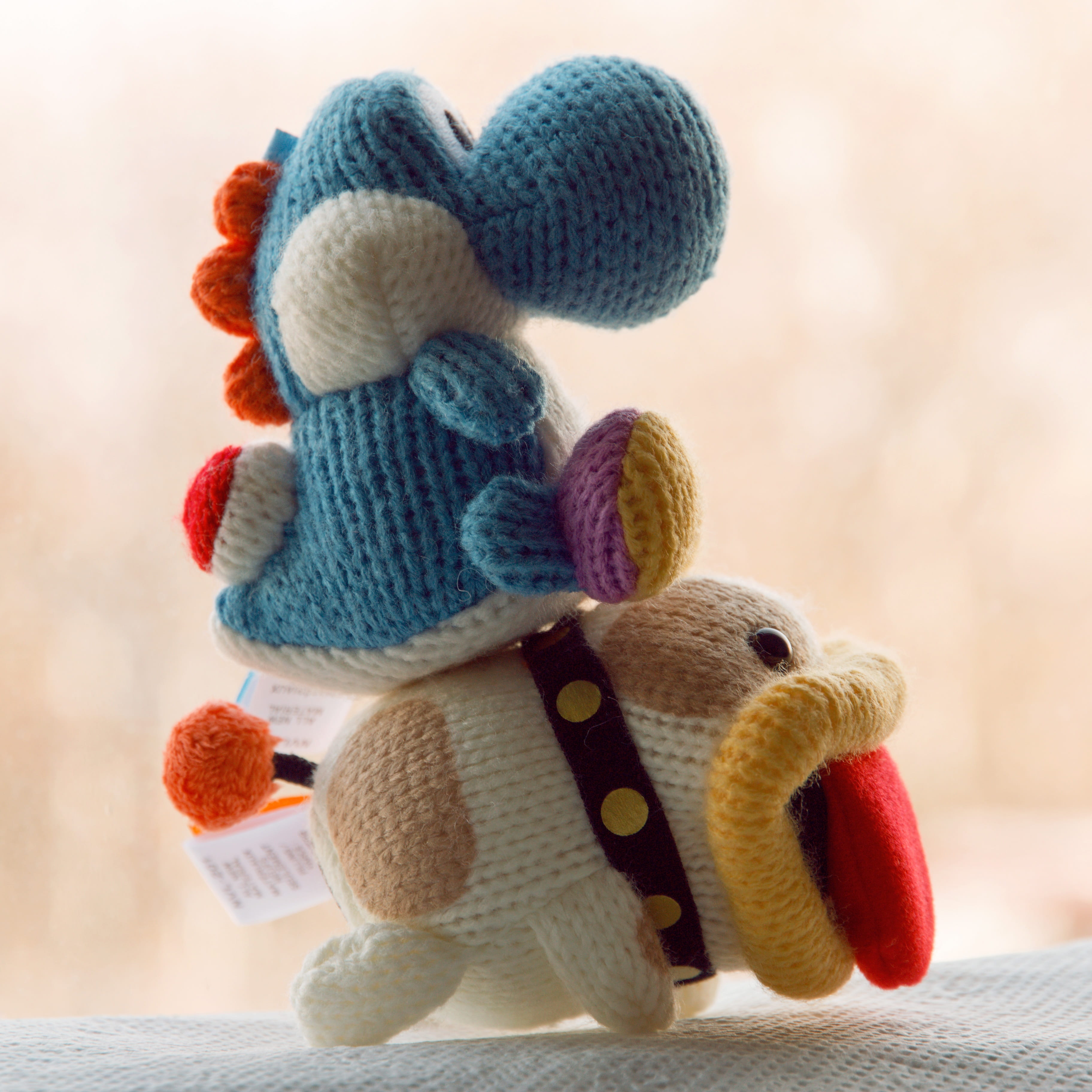art and craft, poochy, knitted, 2K, wave, childhood, decoration, crochet, Characters, video game, softness, stuffed toy, focus on foreground, clothing, Phone HD Wallpaper