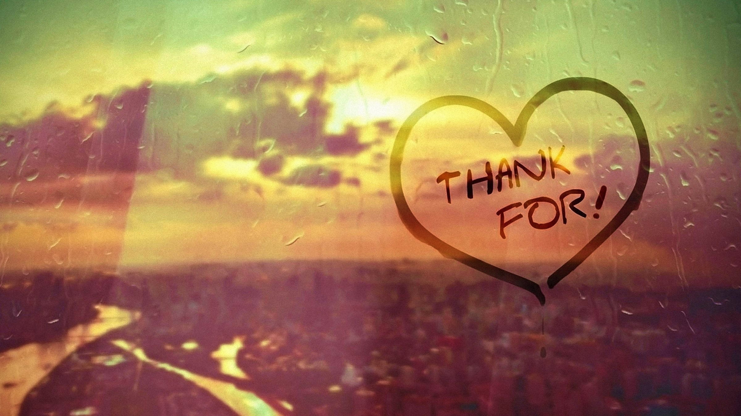 heart shape, window, close-up, text, western script, wet, glass - material, no people, 1080P, raindrop, indoors, thank, glass, emotion, handwriting, message, HD Wallpaper