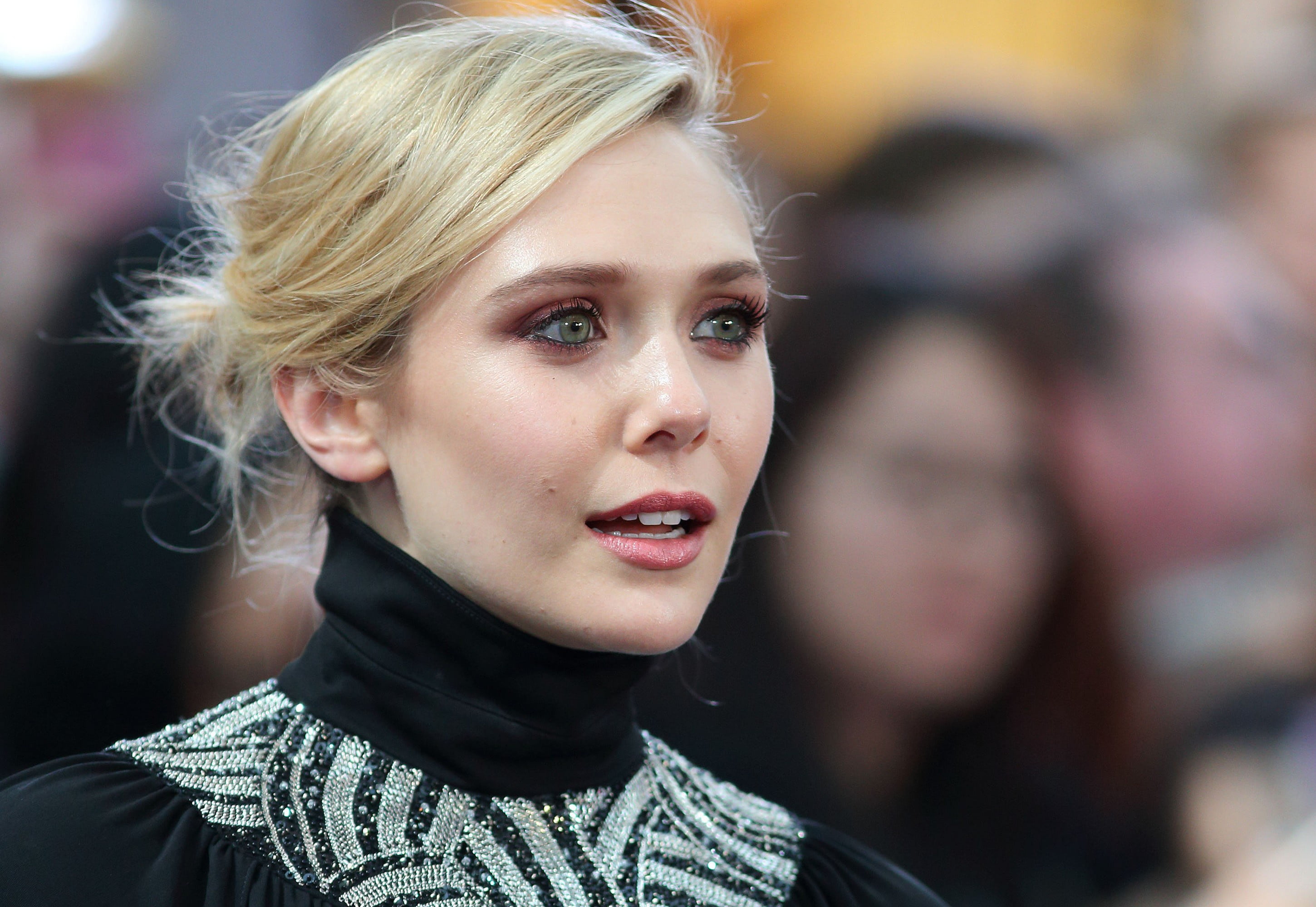 American, Face, Actress, Actresses, Green Eyes, 2K, Elizabeth Olsen, Blonde, HD Wallpaper